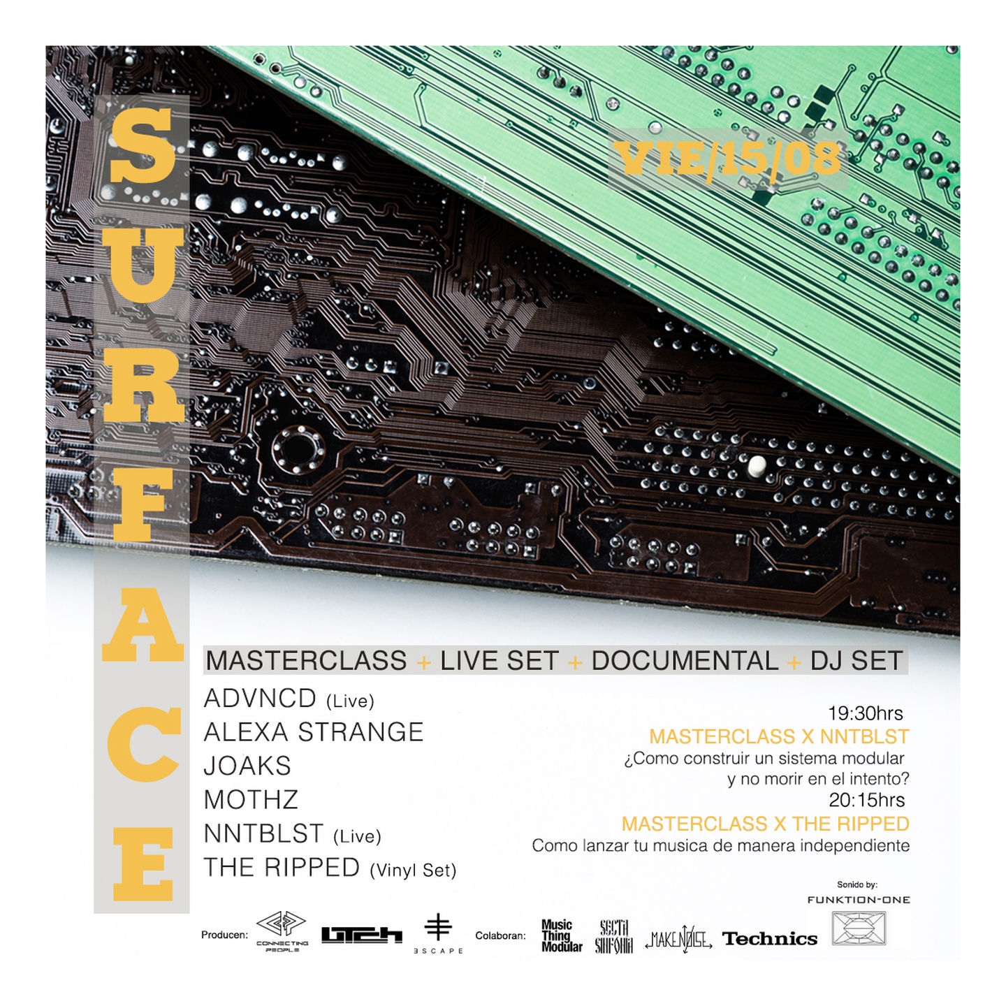 SURFACE TECHNO (MASTERCLASS + LIVE + DJ SET)