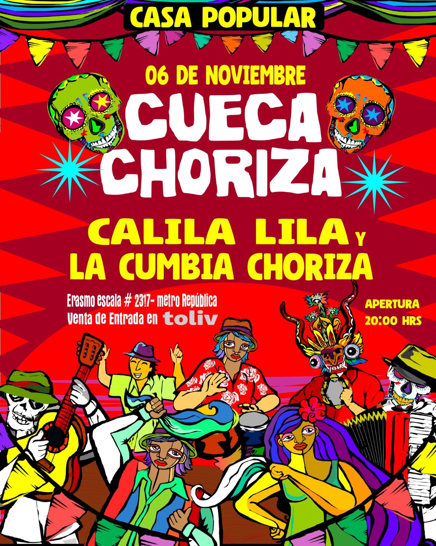 CUECA CHORIZA: Calila Lila Colectivo + Cumbia Choriza en Vivo!