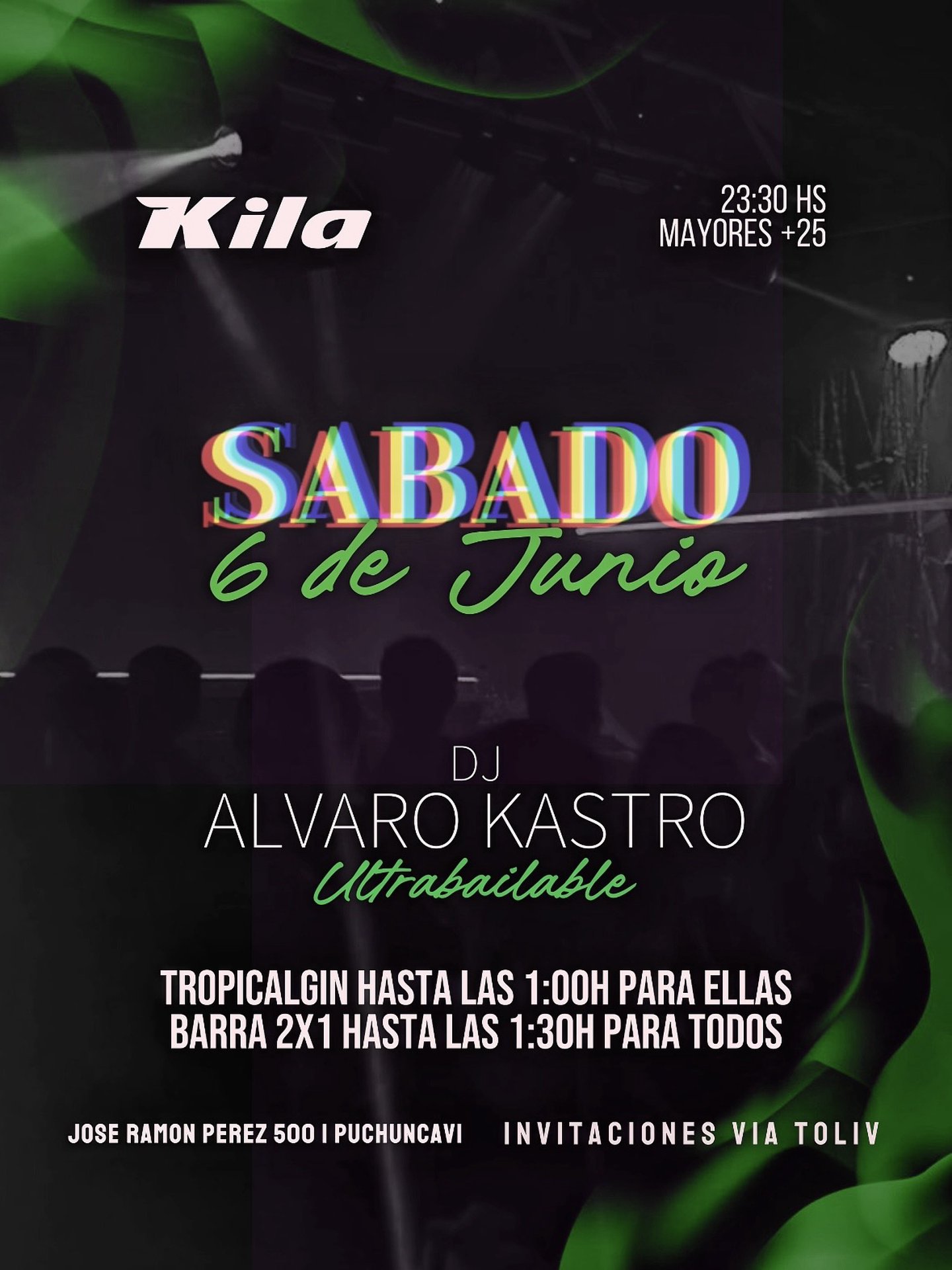 Kila Ultrabailable / Dj Alvaro Kastro / Invitación