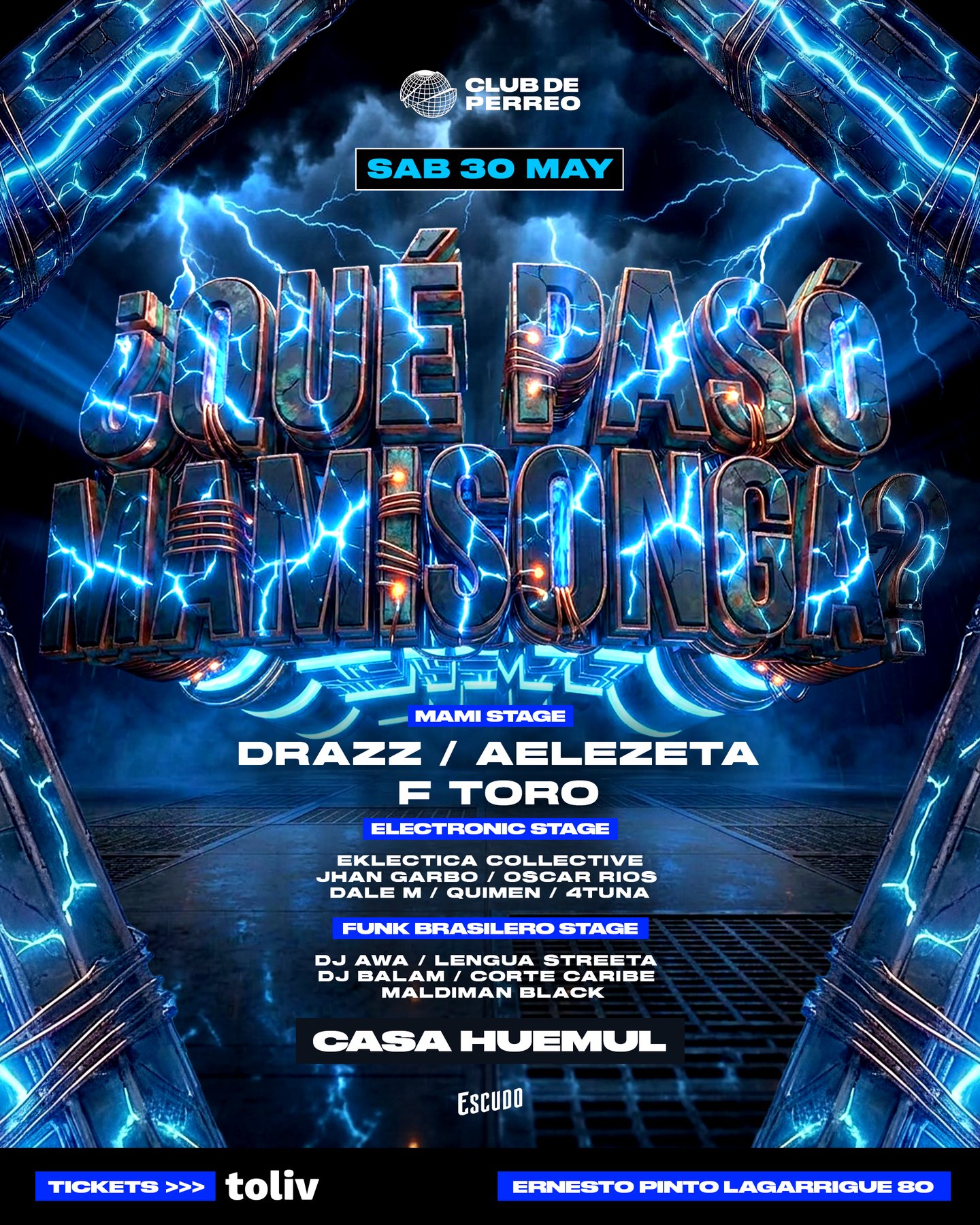 MAMISONGA / SÁBADO 30 MAYO / CASA HUEMUL