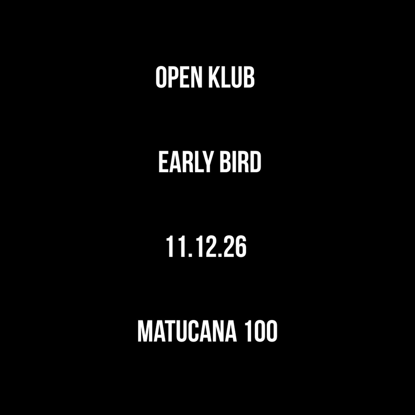 OPEN KLUB X TECHNOYOUTH