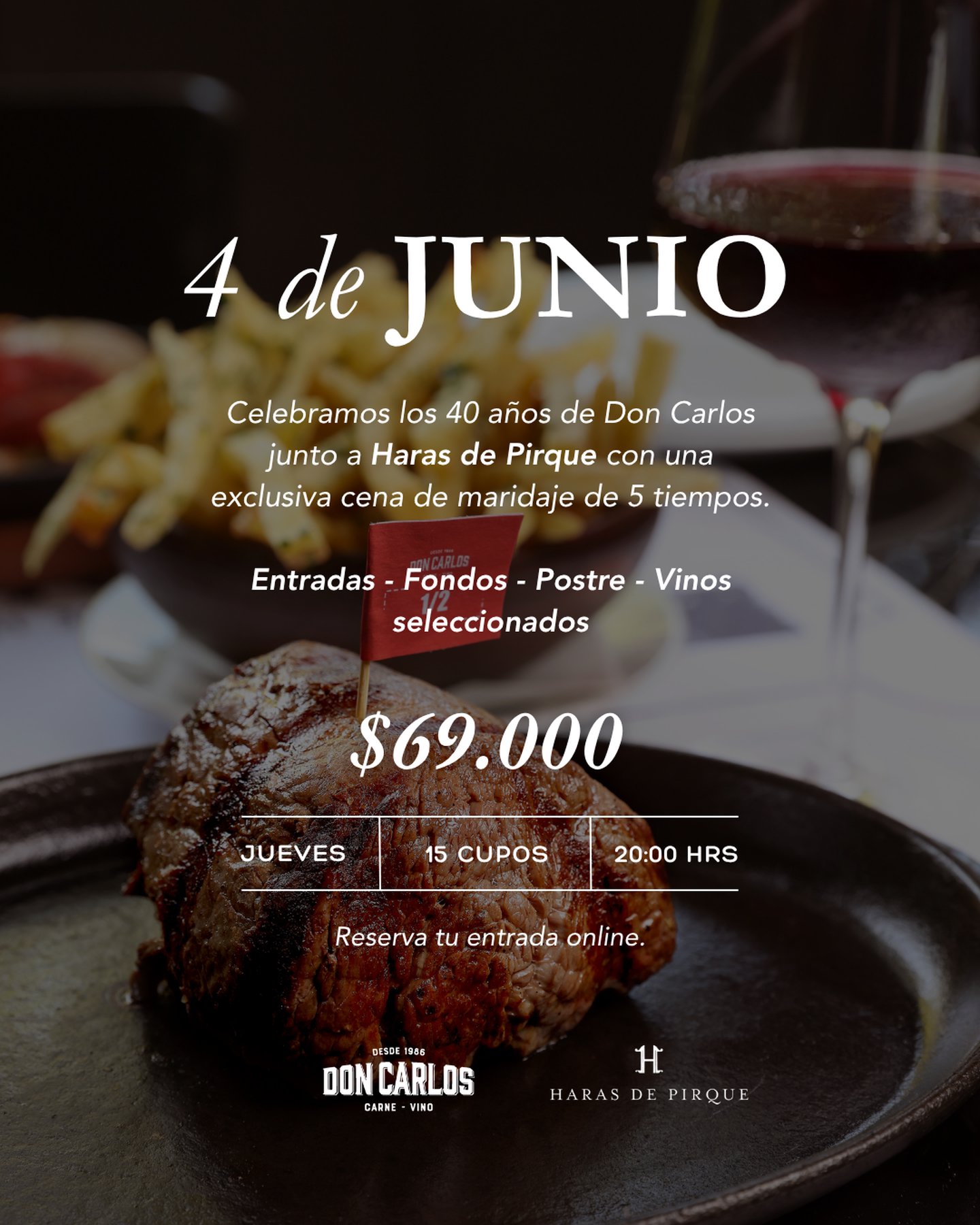 Cena de Maridaje- Haras de Pirque