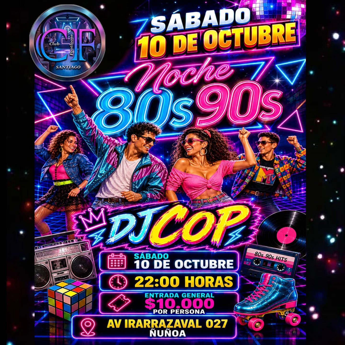 Fiesta Retro 80&90 con DJ Cop