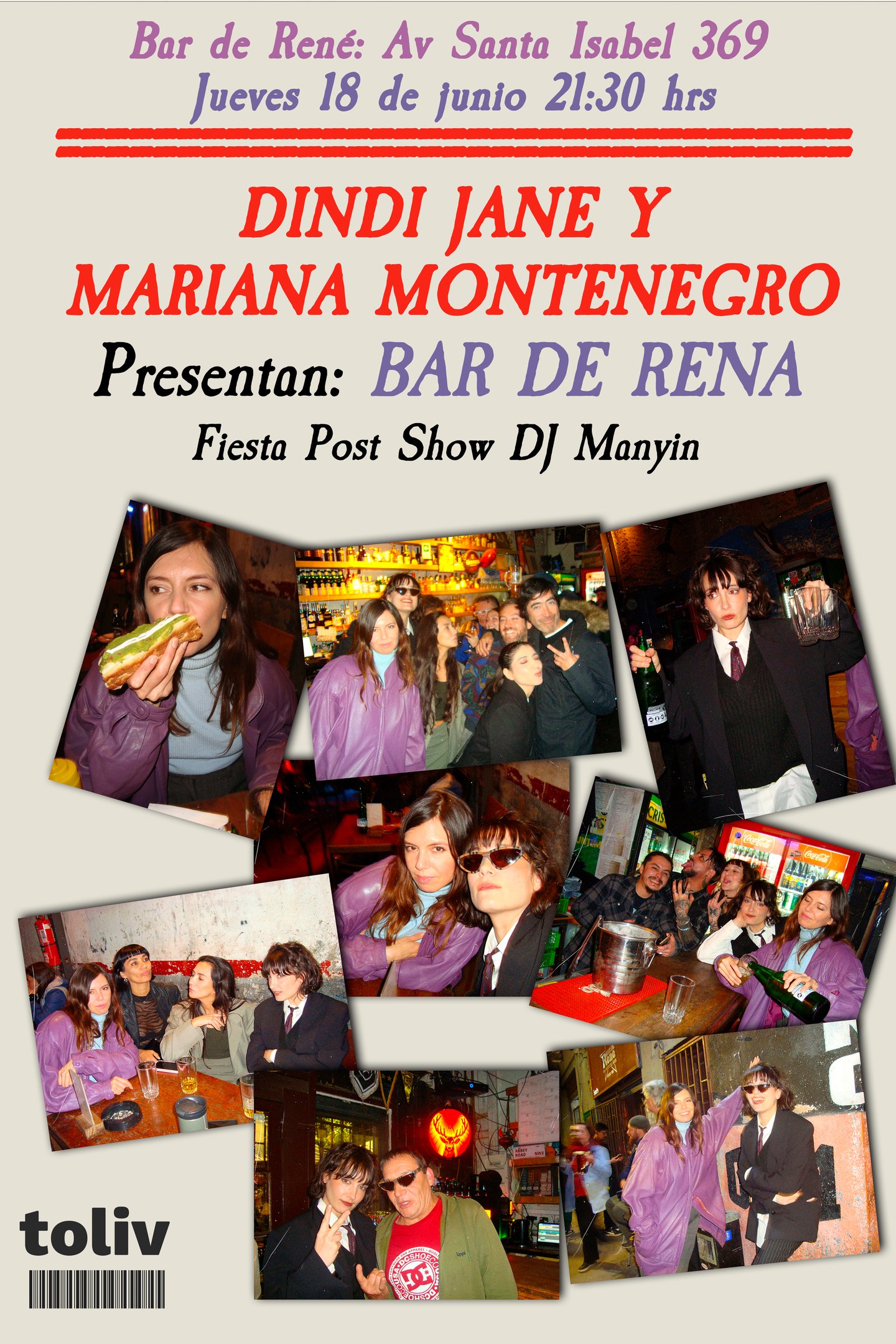 Mariana Montenegro y Dindi Jane en Bar de René