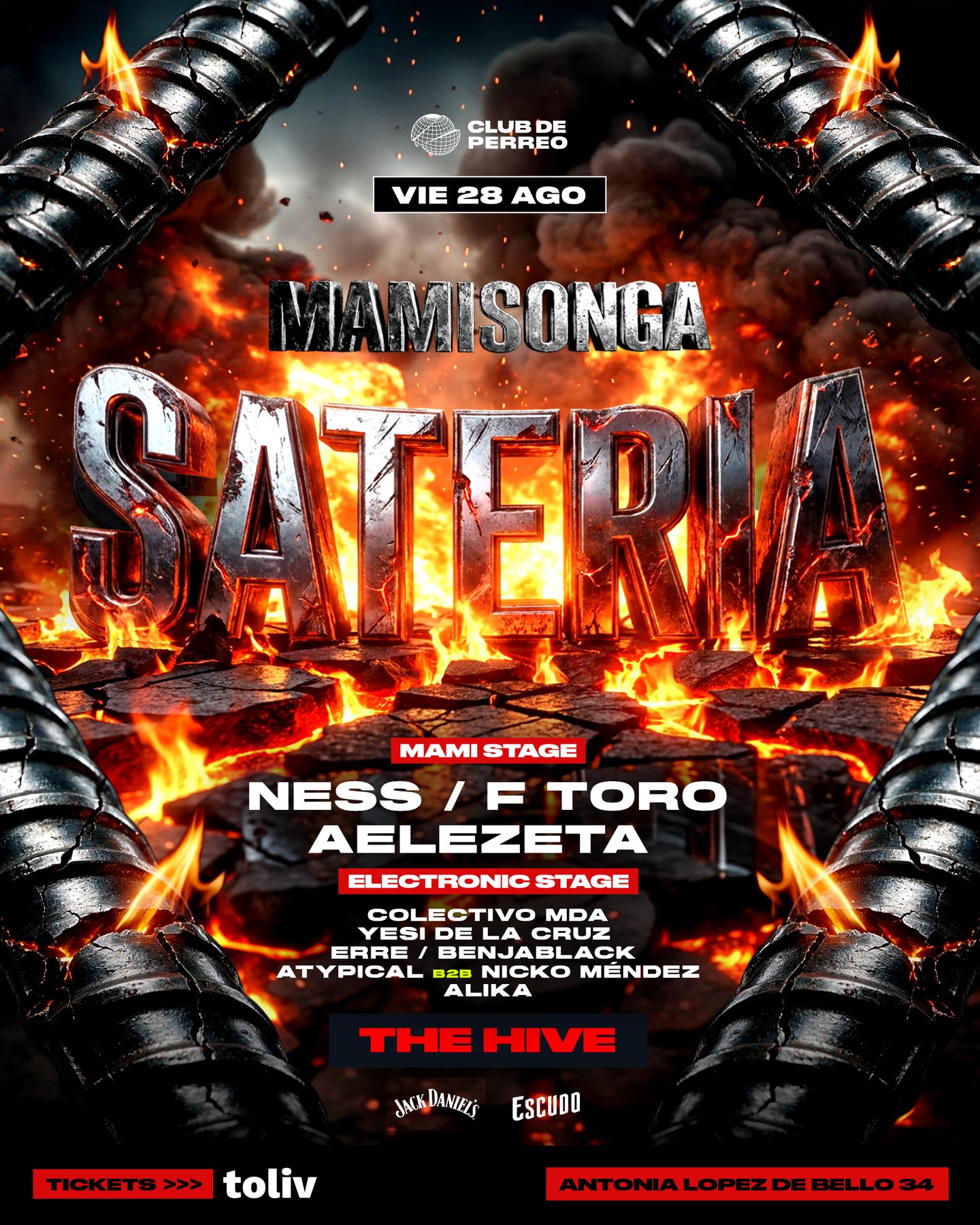 MAMISONGA / VIERNES 28 AGOSTO / THE HIVE
