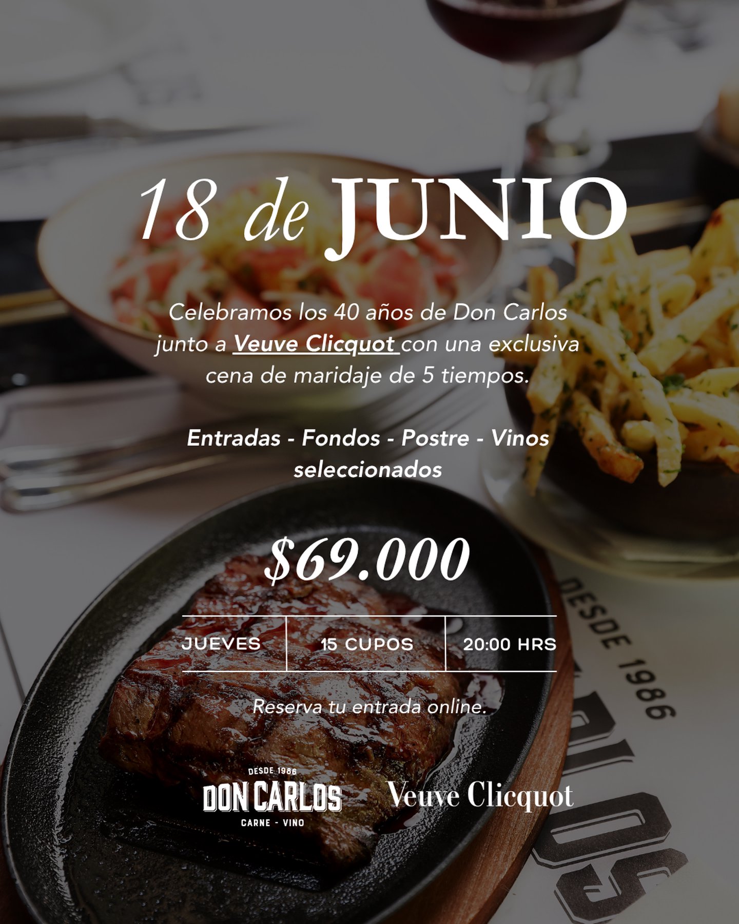 Cena de Maridaje - Veuve Clicquot