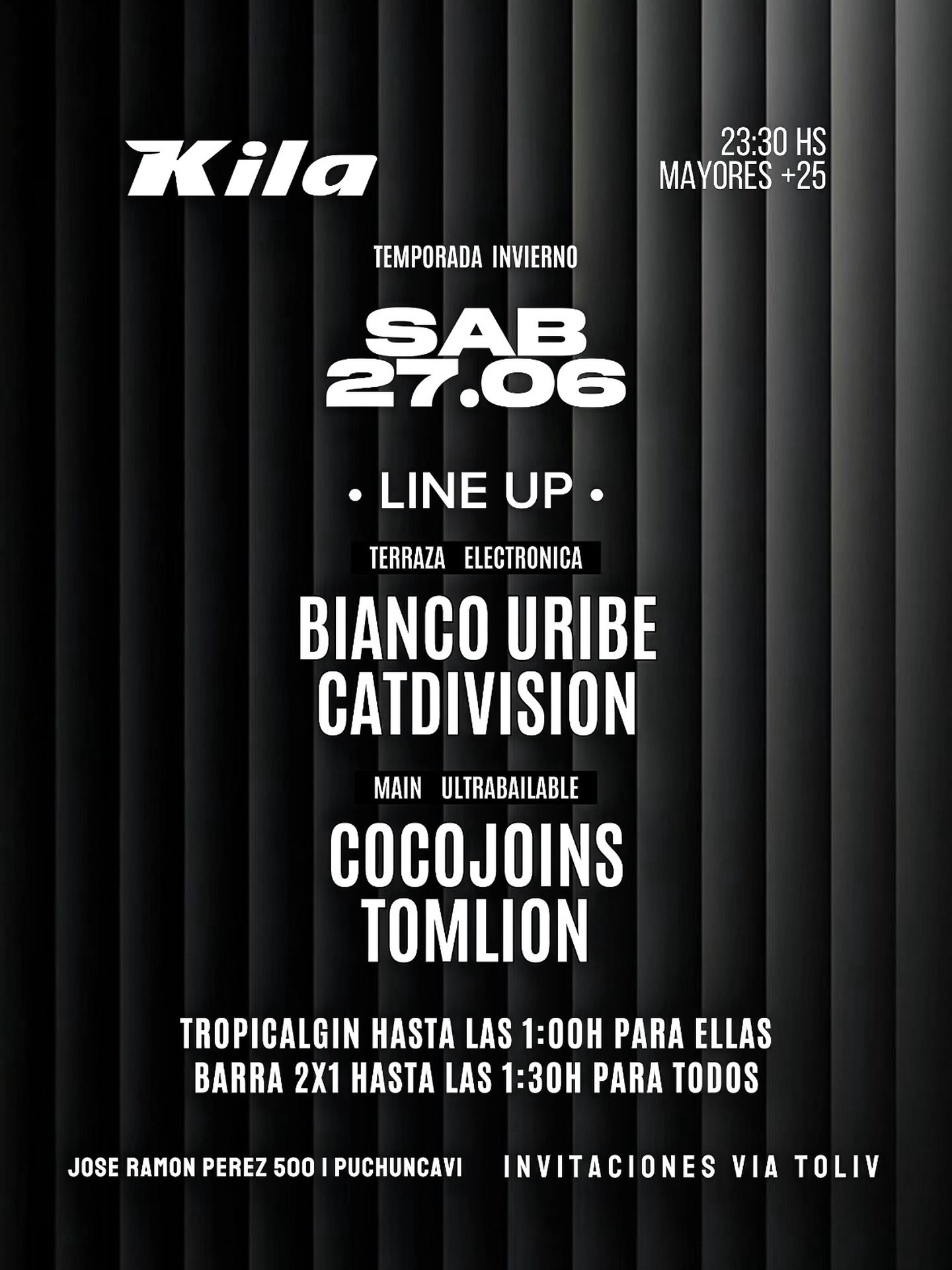 Club Kila  / 2 Ambientes / Invitación