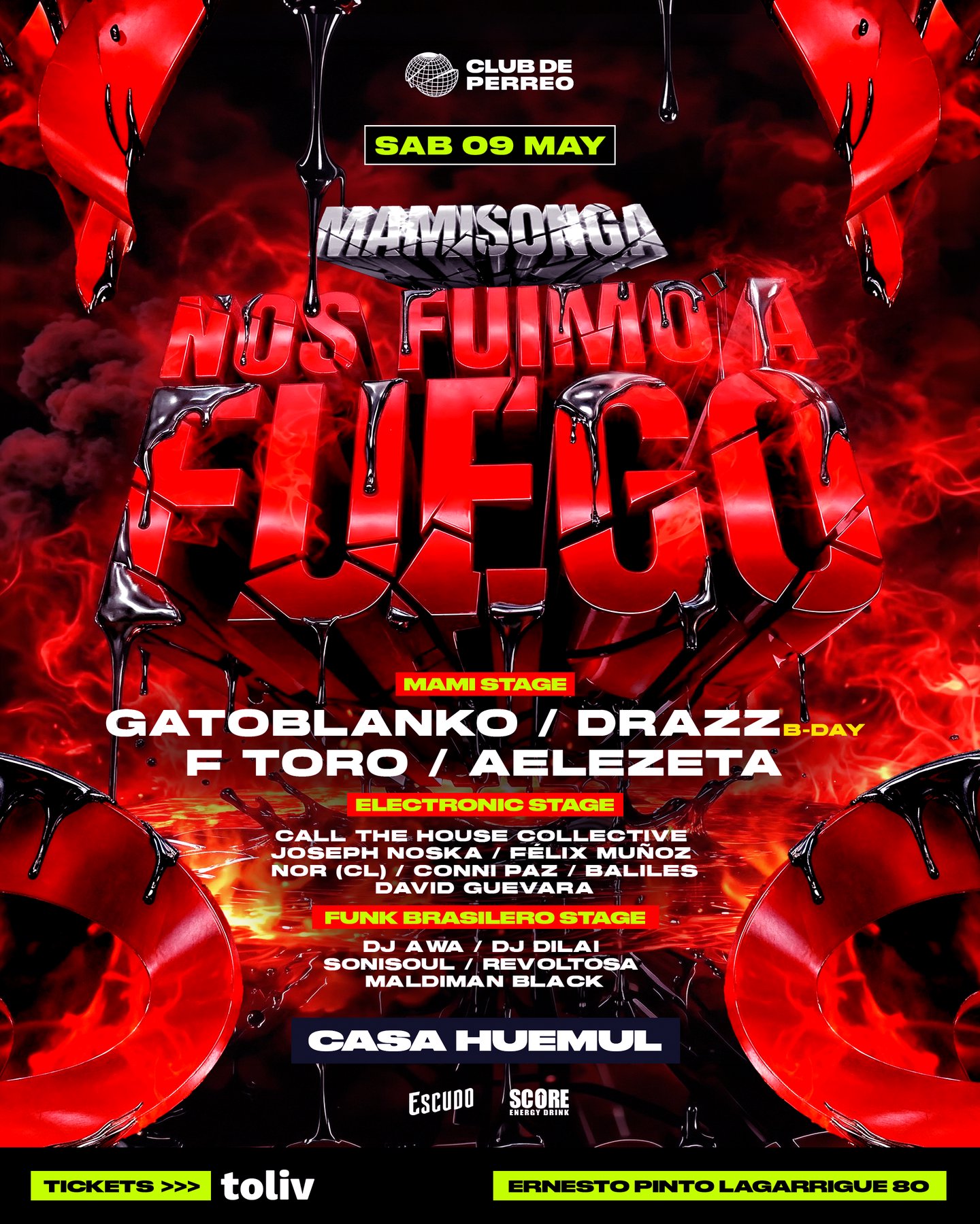 MAMISONGA / SÁB 9 MAYO / CASA HUEMUL