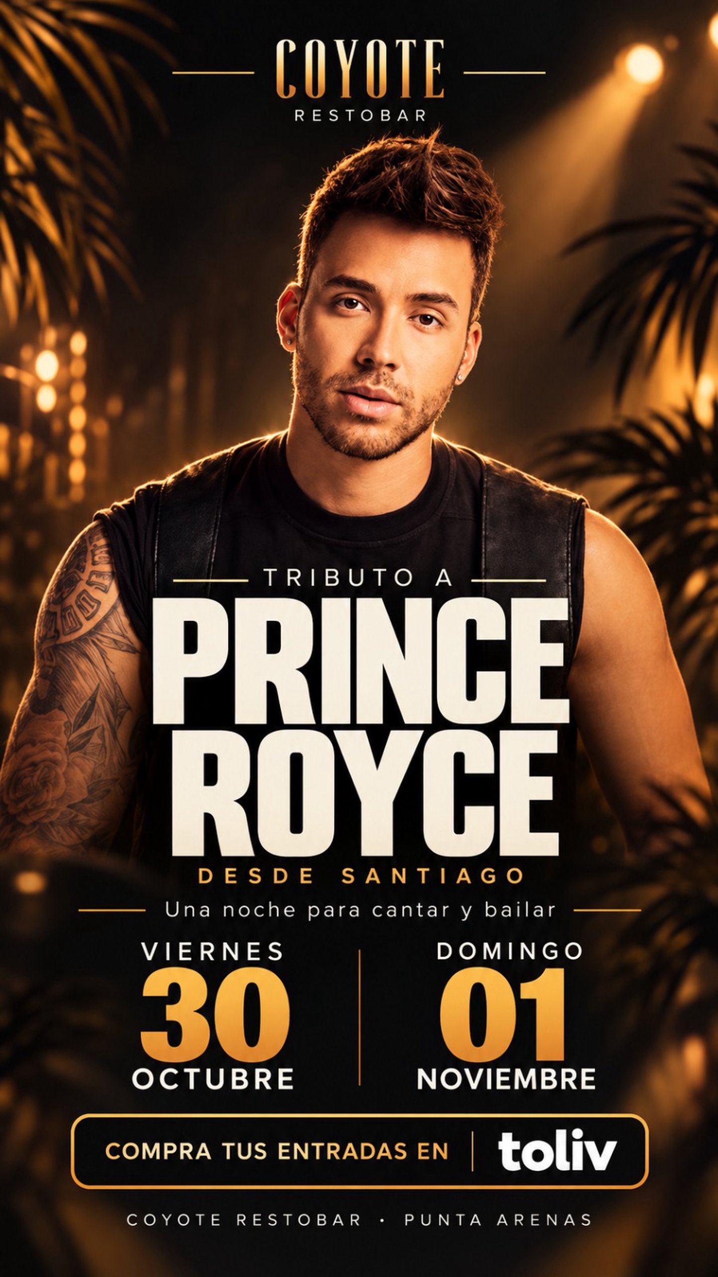 Tributo a Prince Royce — Desde Santiago en Coyote Restobar / 30 de octubre y 1 de noviembre