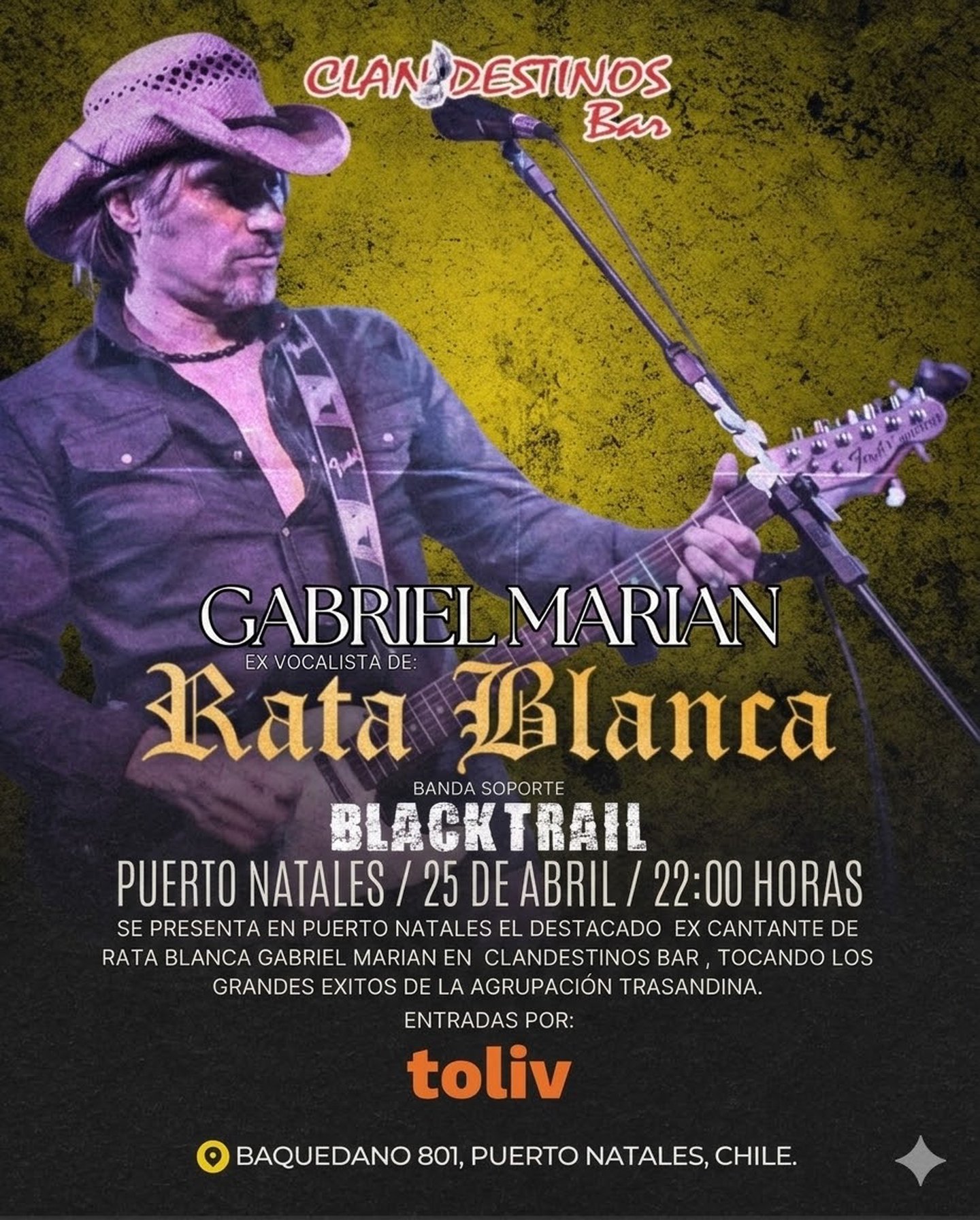 GABRIEL MARIAN (EX VOCALISTA DE RATA BLANCA) EN VIVO