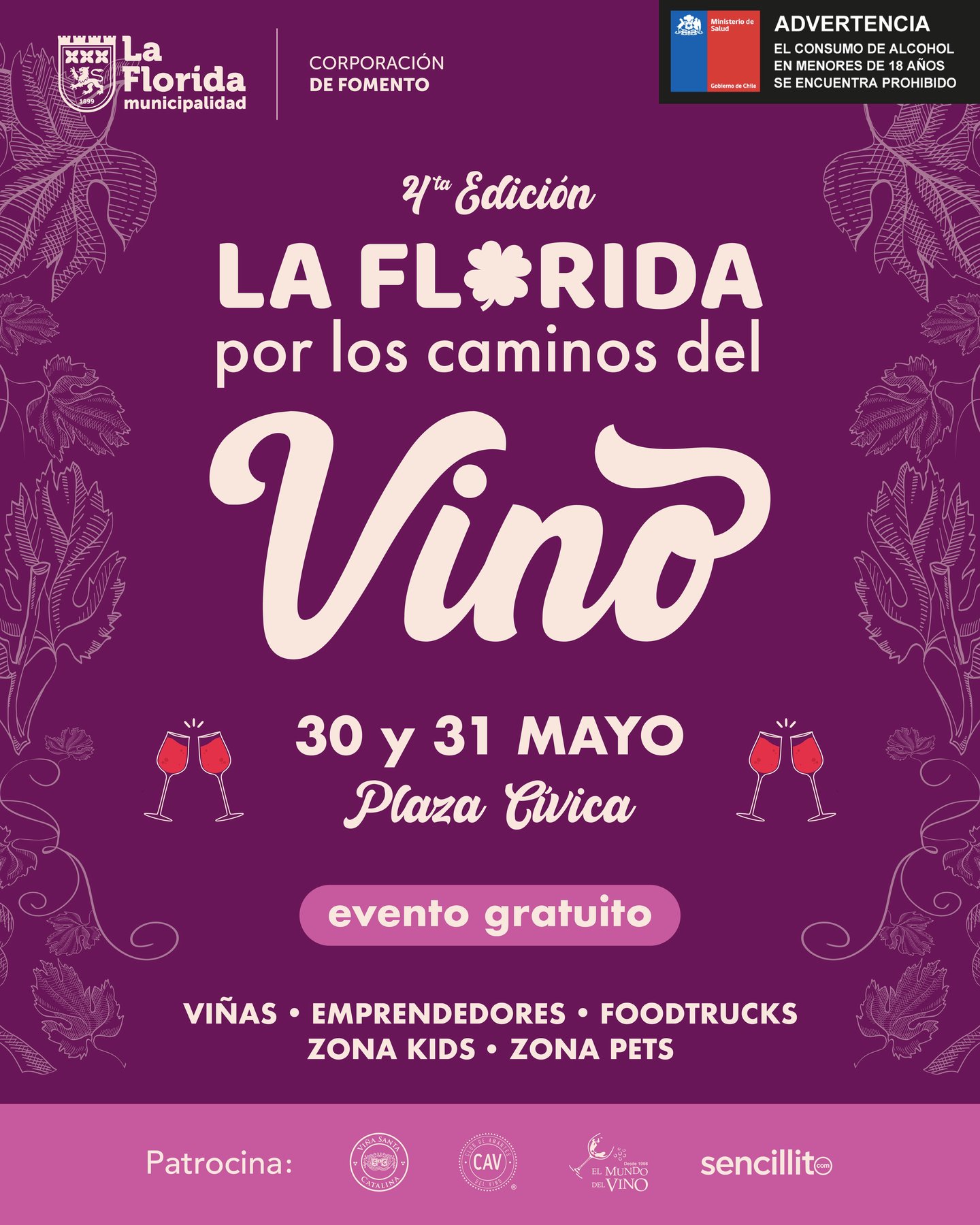 La Florida por los caminos del vino Fecha evento: 30 y 31 de Mayo