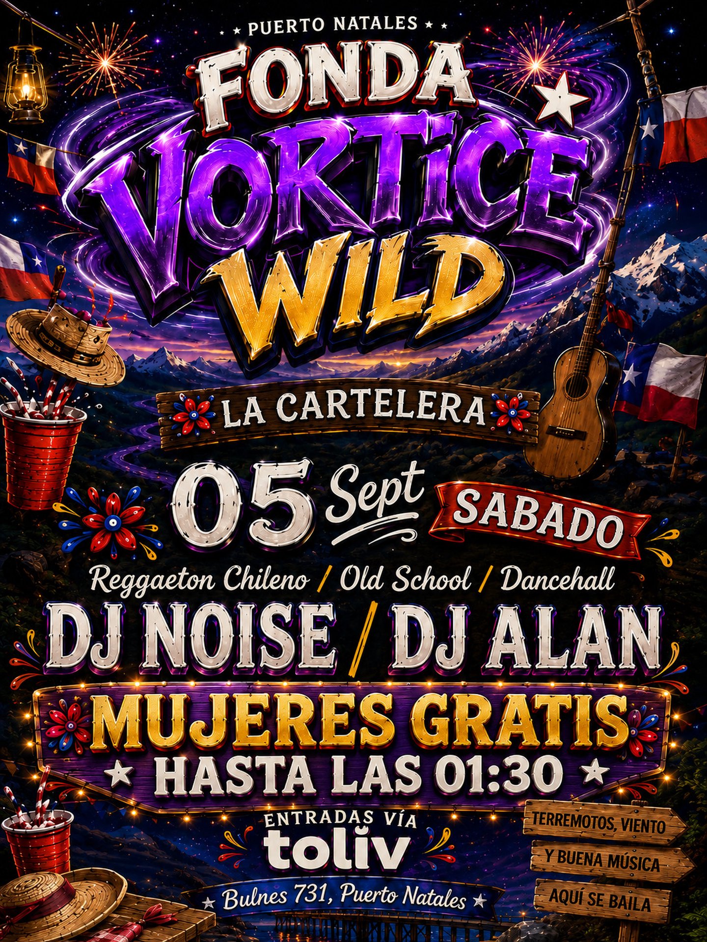 Fonda Vórtice Wild 🇨🇱🎊