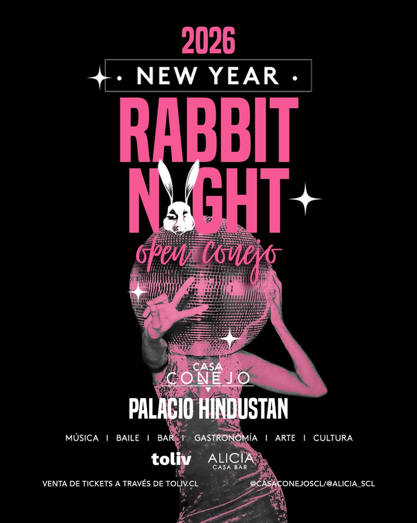 OPEN CASA CONEJO - NEW YEAR en PALACIO HINDUSTAN 