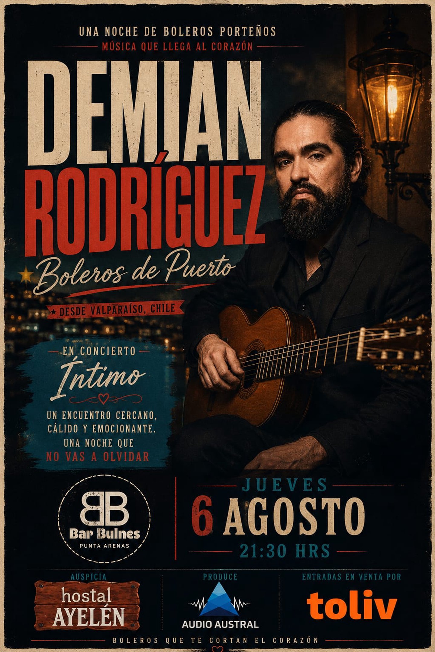 Demian Rodriguez " Boleros de Puerto" - Jueves 06 de agosto