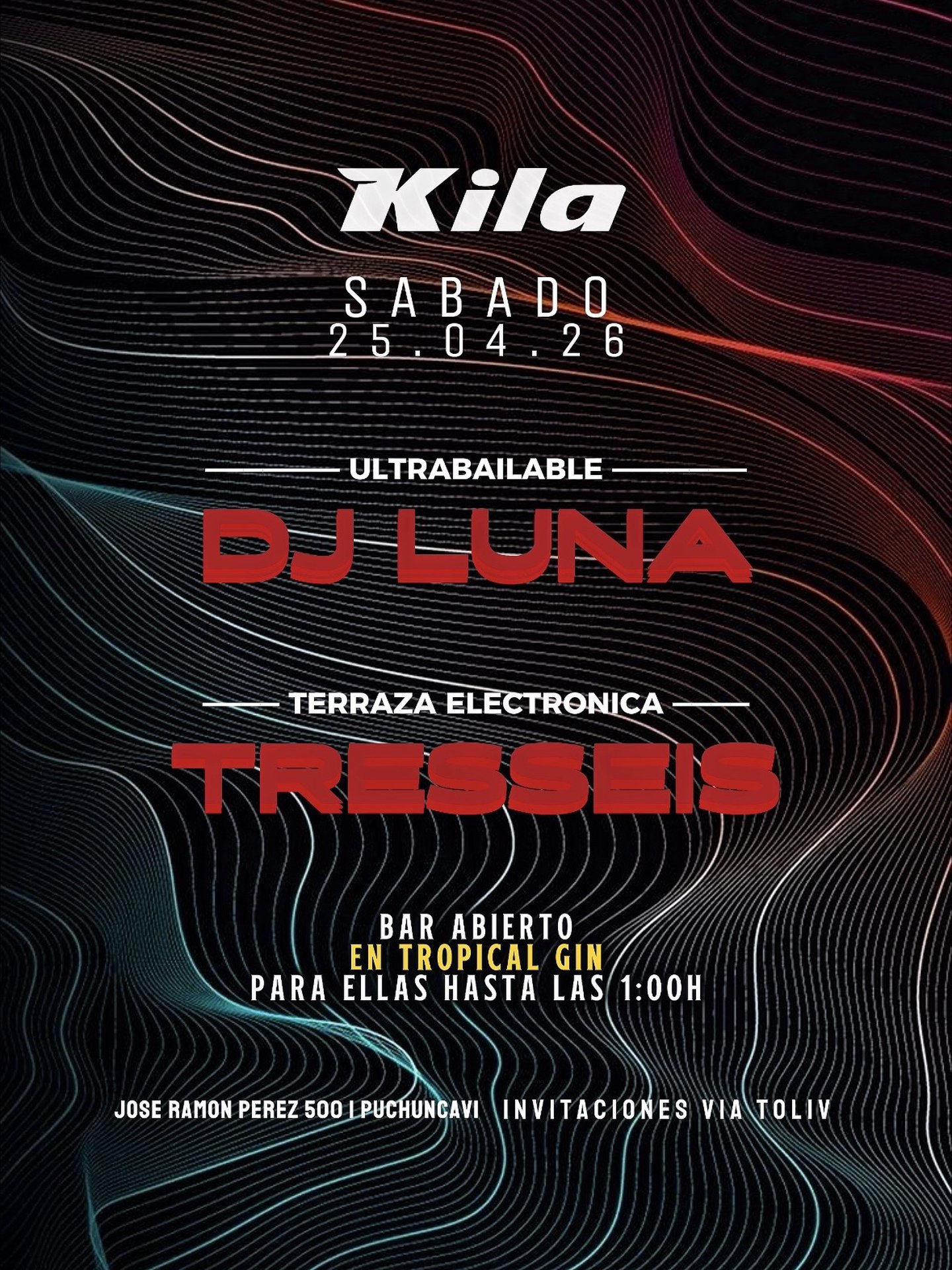 HOY KILA / Bar Abierto en Tropical Gin para ellas Hasta las 1H