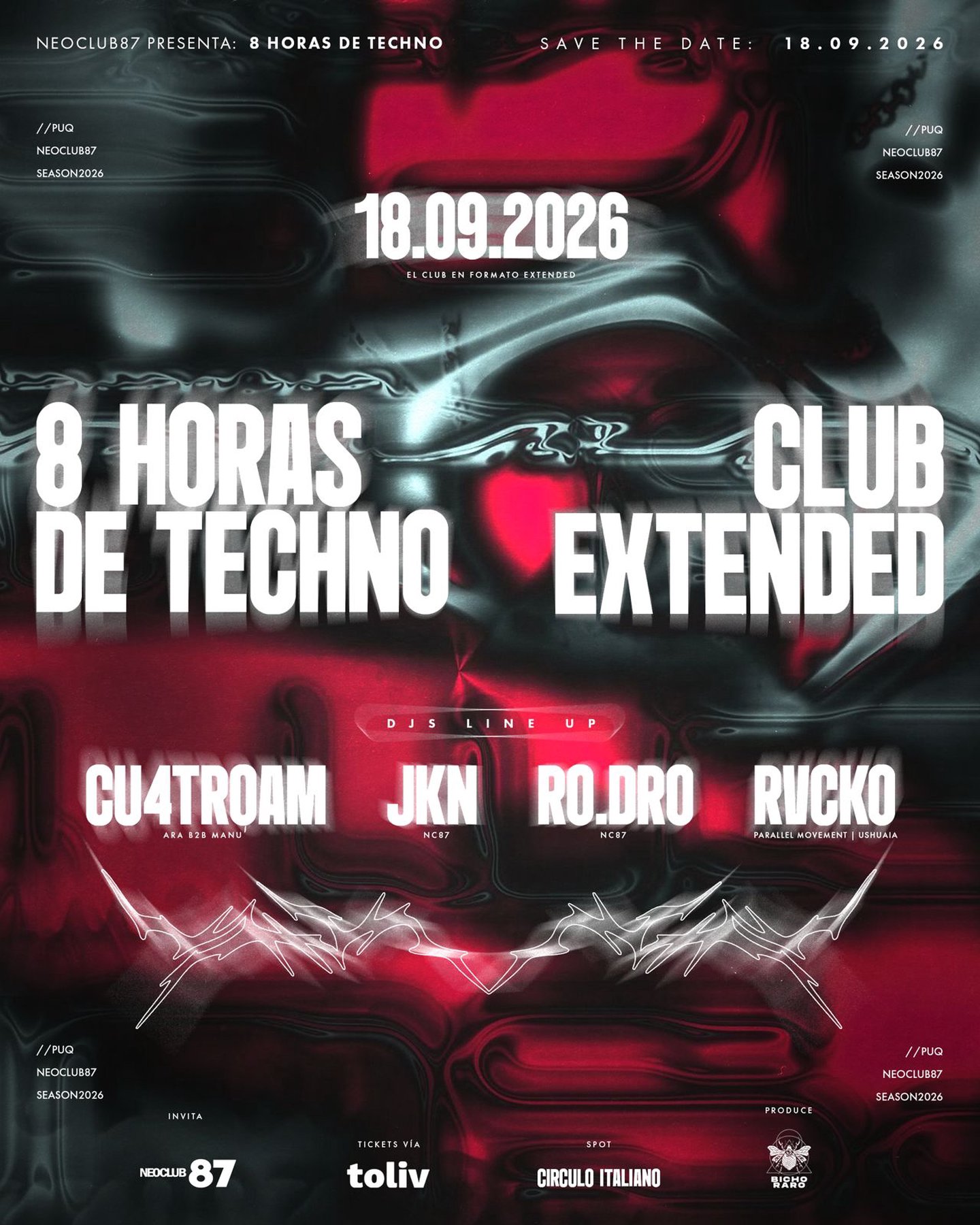8 HRS de TECHNO x NEOCLUB 87