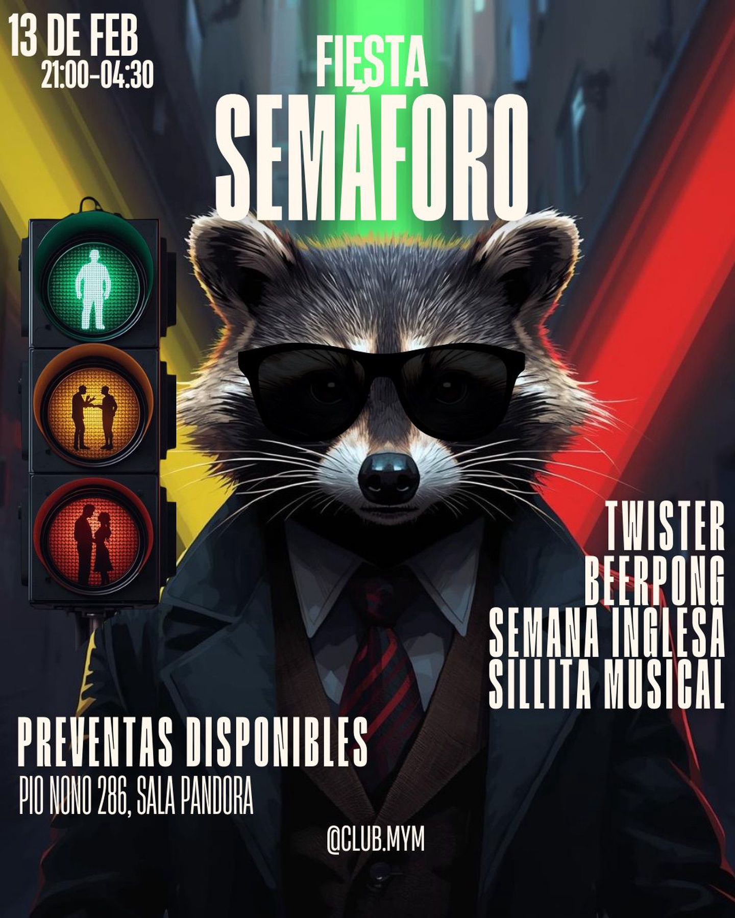 FIESTA SEMÁFORO - SALA PANDORA✨