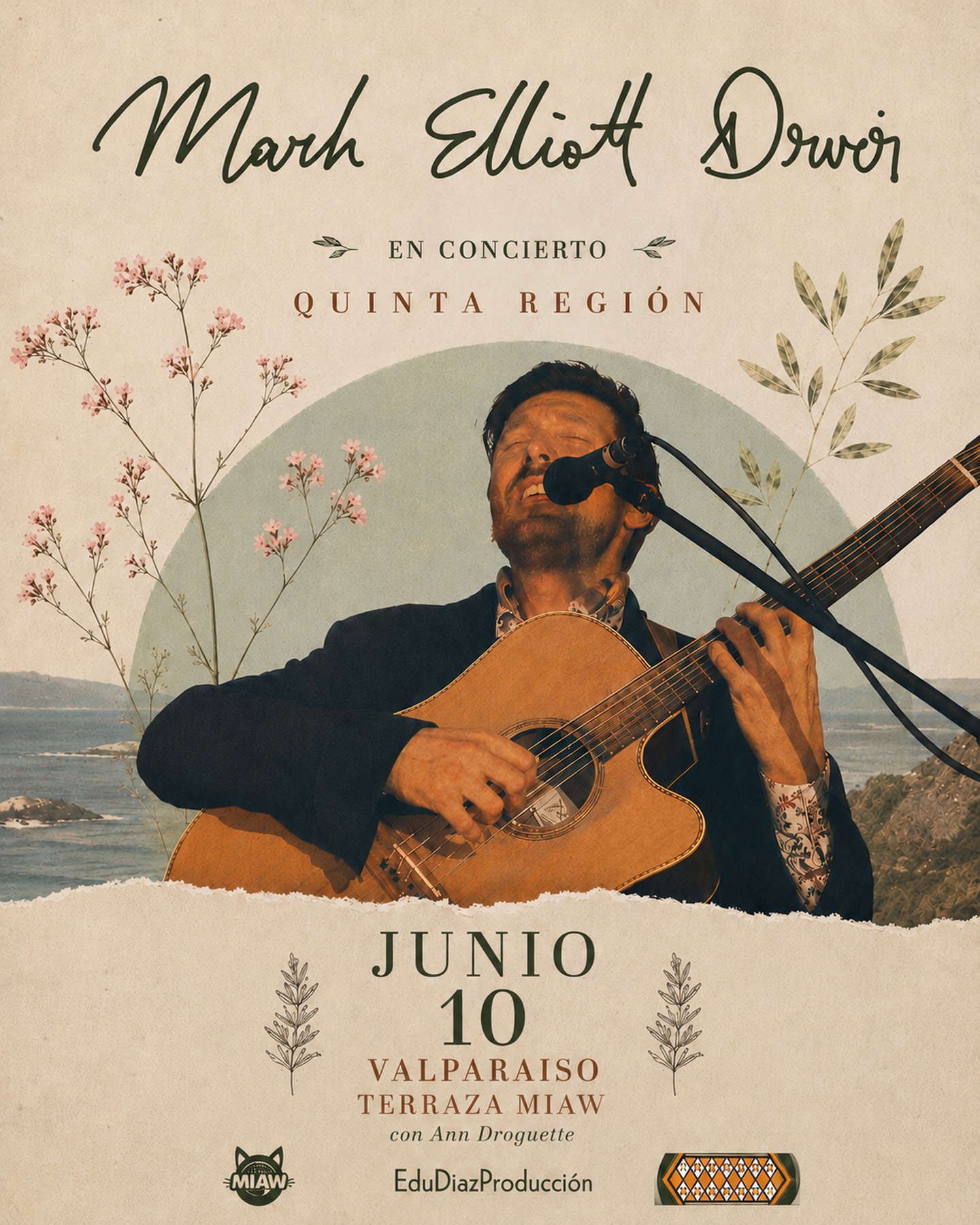 MARK ELLIOTT DRIVER + ANN DROGUETT EN TERRAZA MIAW VALPARAISO