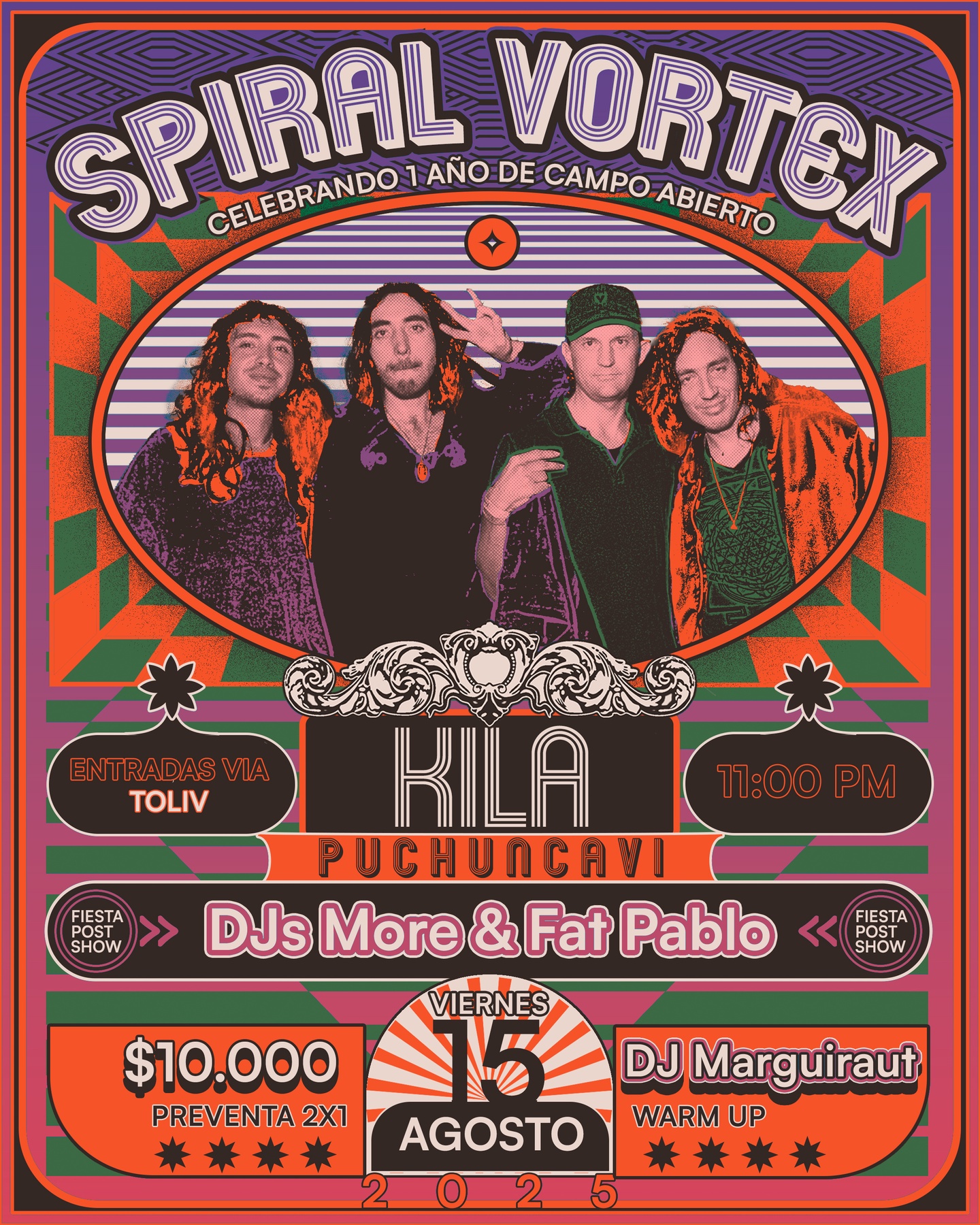 SPIRAL VORTEX / VIER 15 AGOSTO / KILA