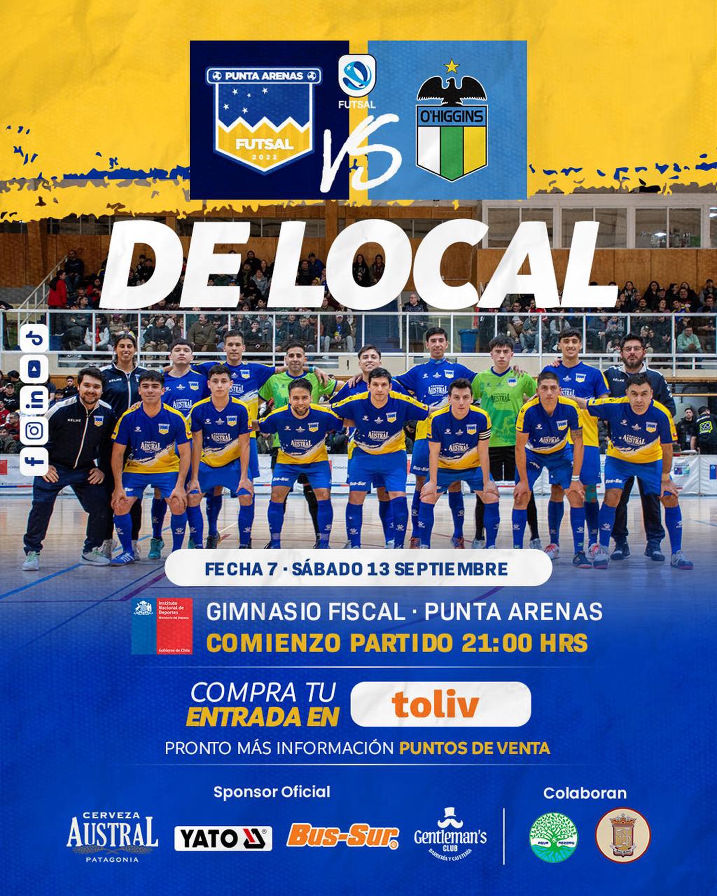 Fecha 7 Torneo ANFP FUTSAL // Punta Arenas VS O'Higgins de Rancagua