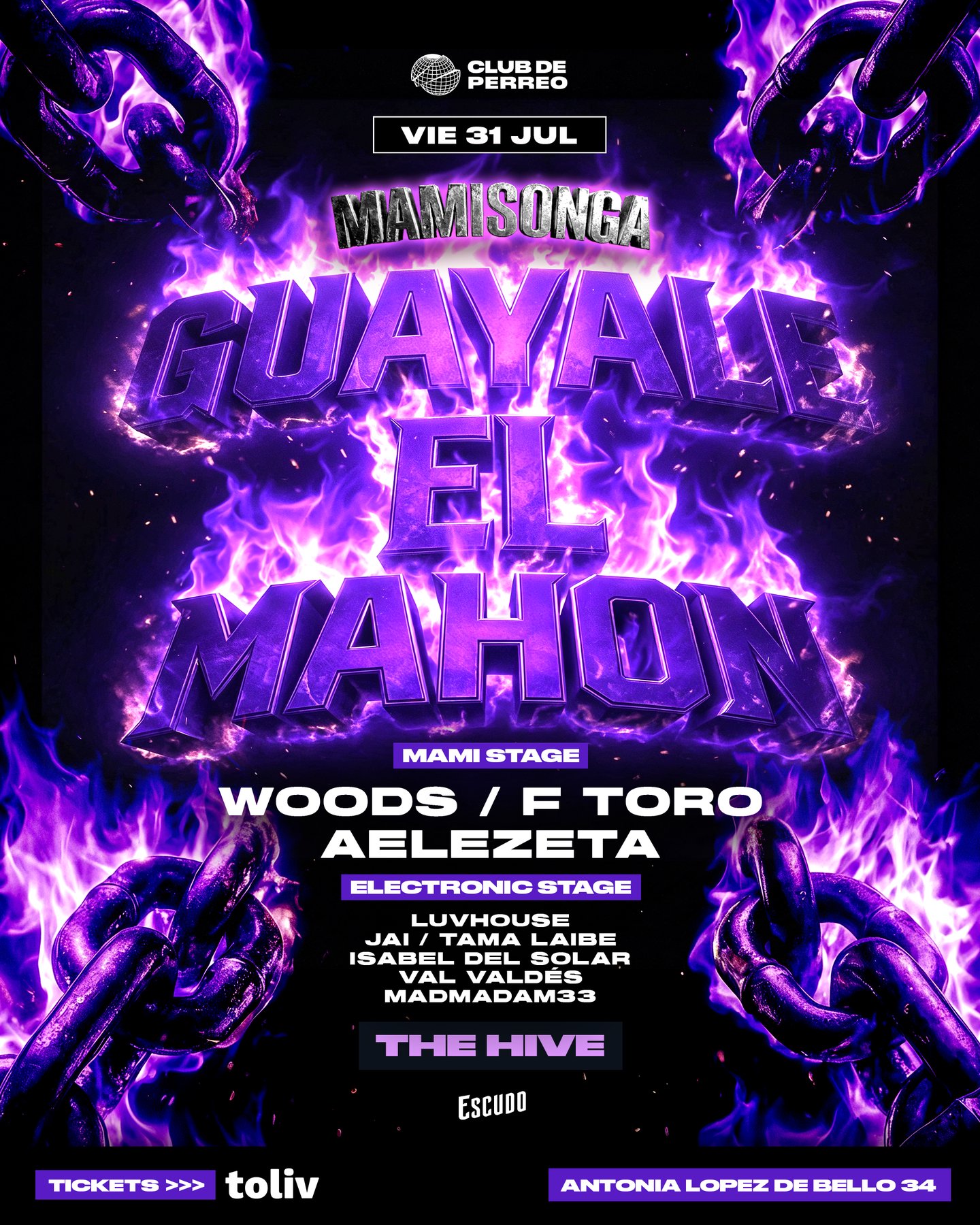 MAMISONGA / VIERNES 31 JULIO / THE HIVE
