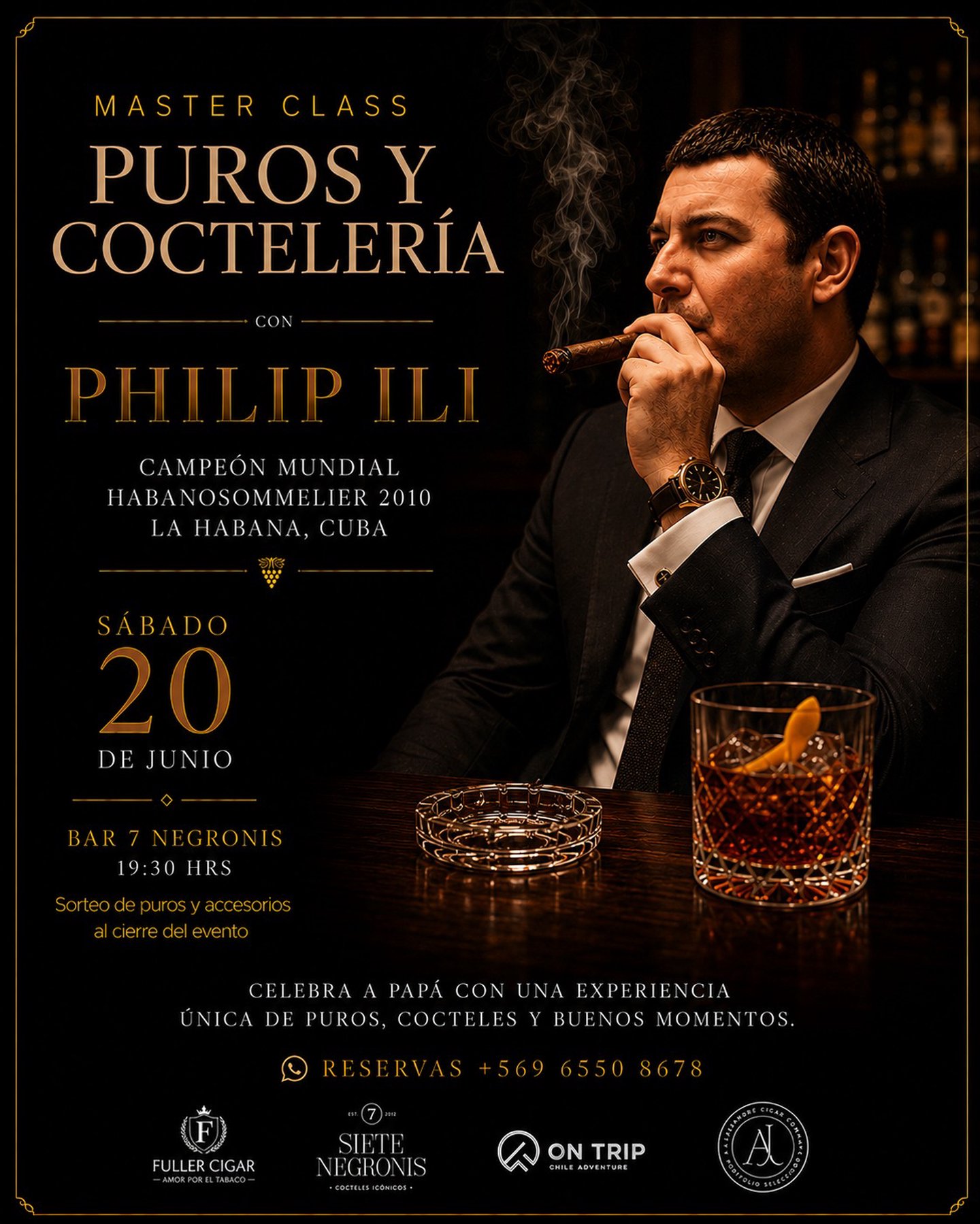 🥃🔥 MASTER CLASS DE PUROS Y COCTELERÍA 🔥🥃