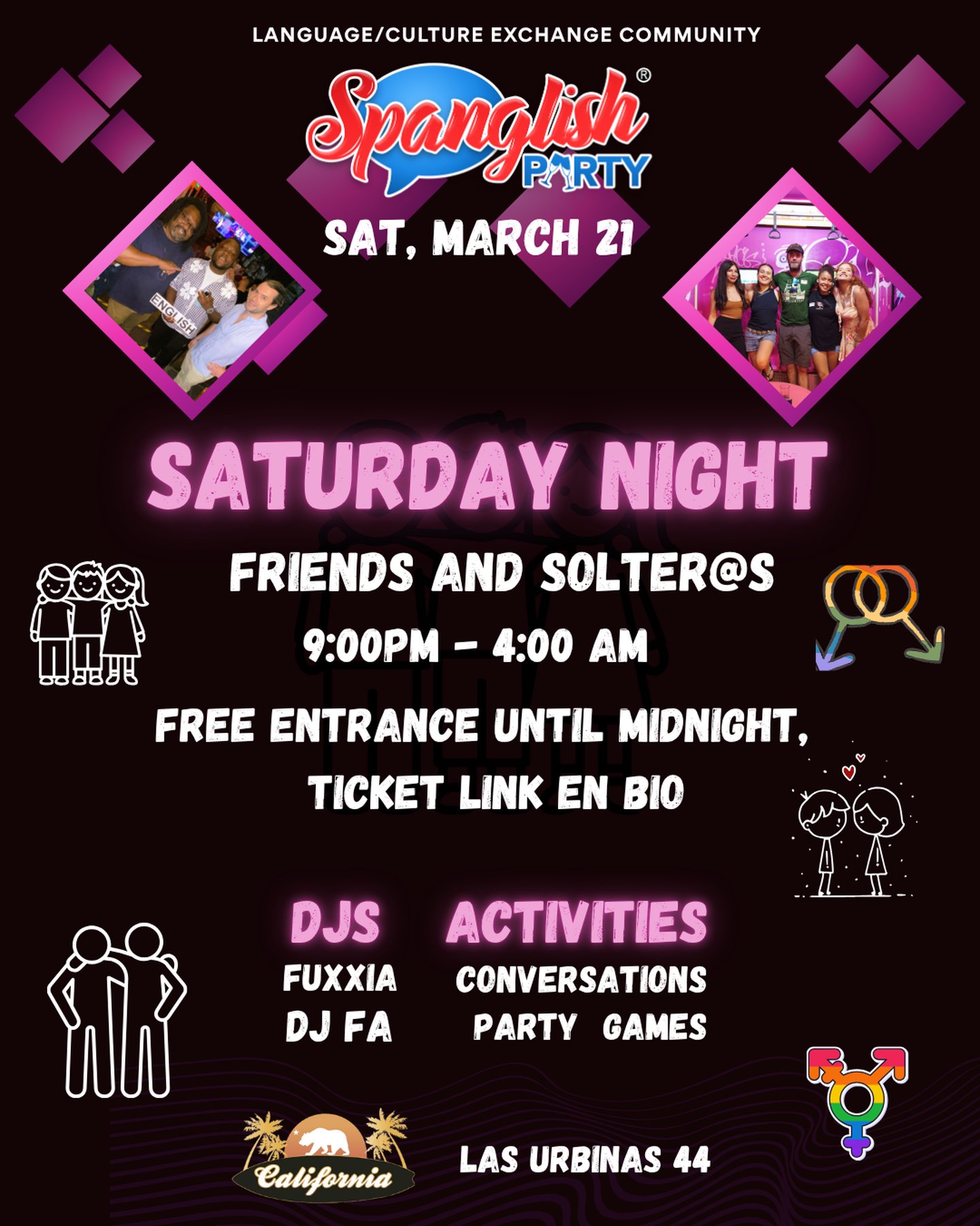 Spanglish Saturday, Friends and Solter@s