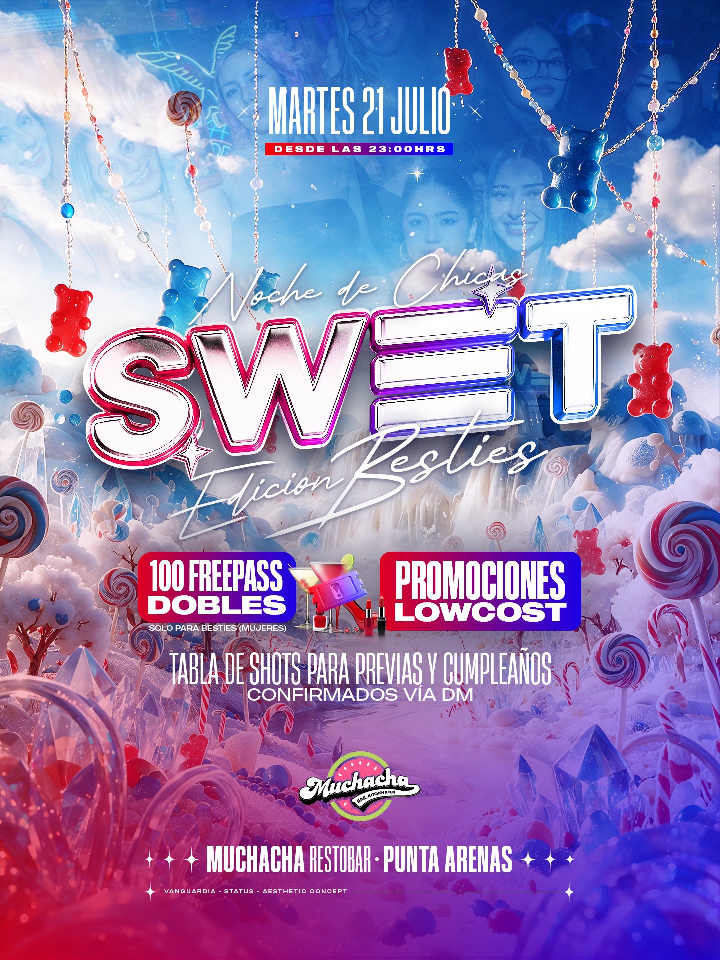✨💖 NOCHE DE CHICAS: SWEET – Edición Besties 💖✨
