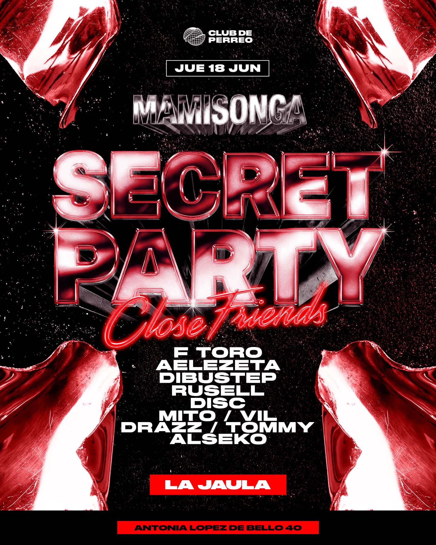 SECRET PARTY / JUEVES 18 JUNIO