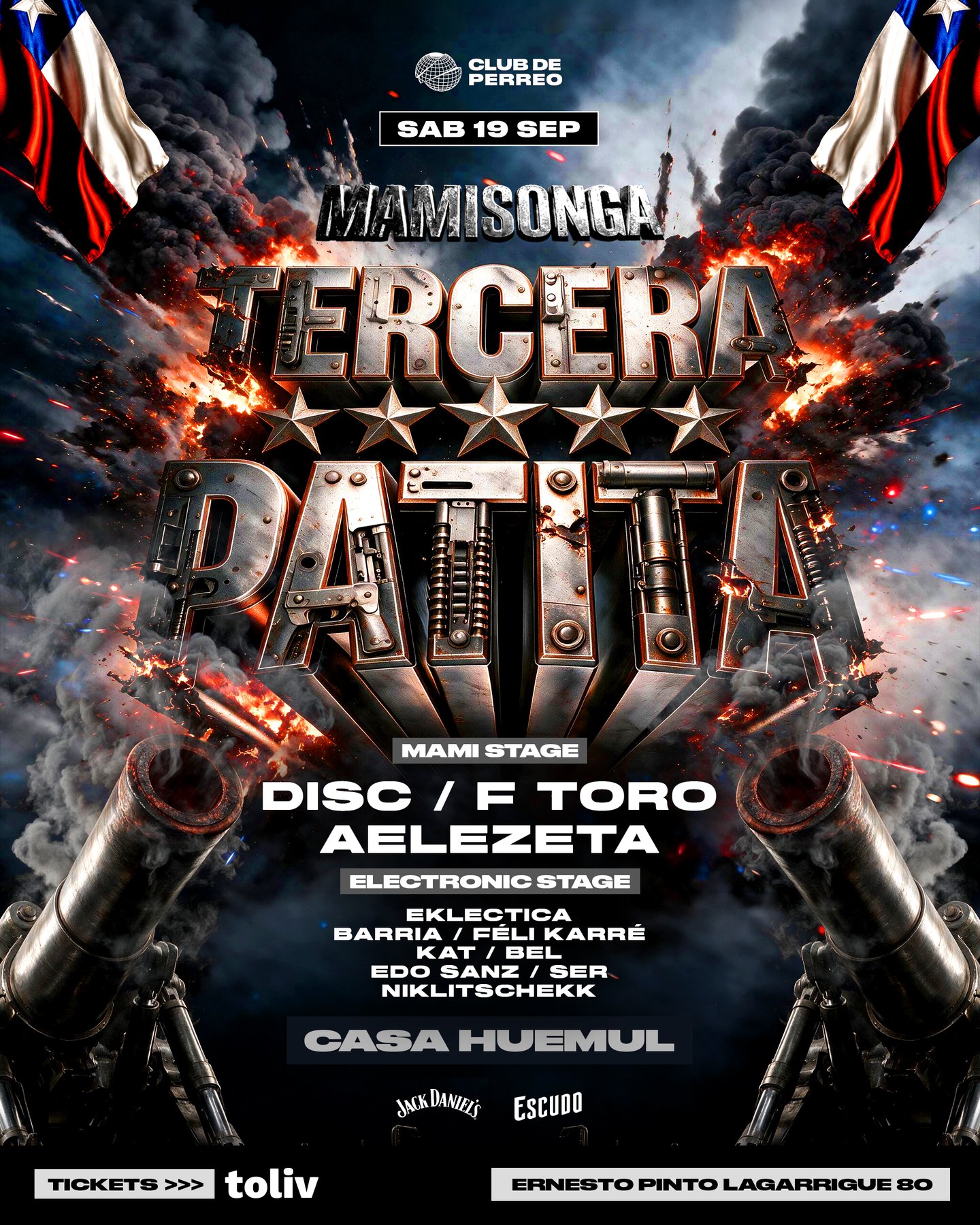 MAMISONGA / SABADO 19 SEPT / CASA HUEMUL