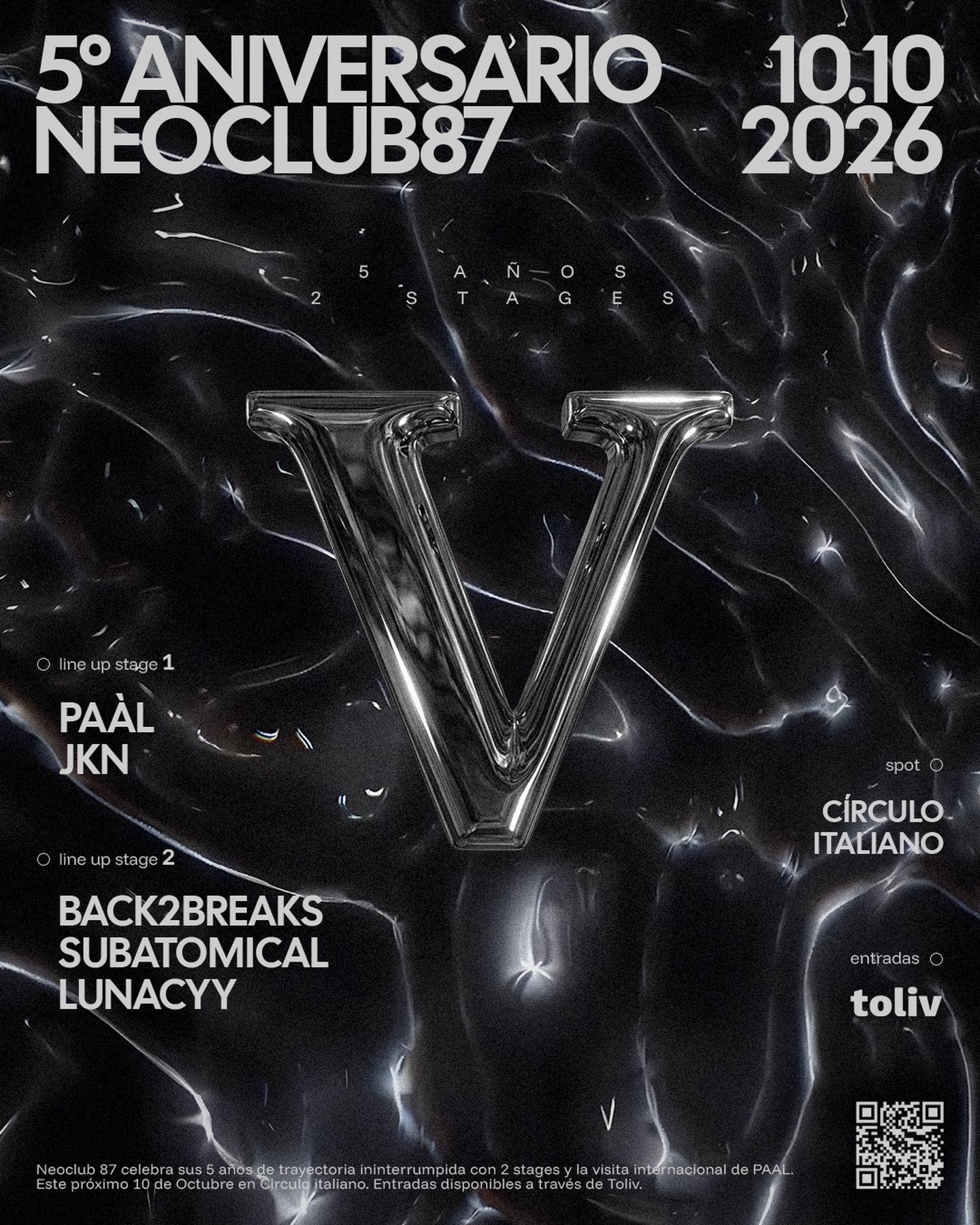 ANIVERSARIO 5 AÑOS x NEOCLUB 87