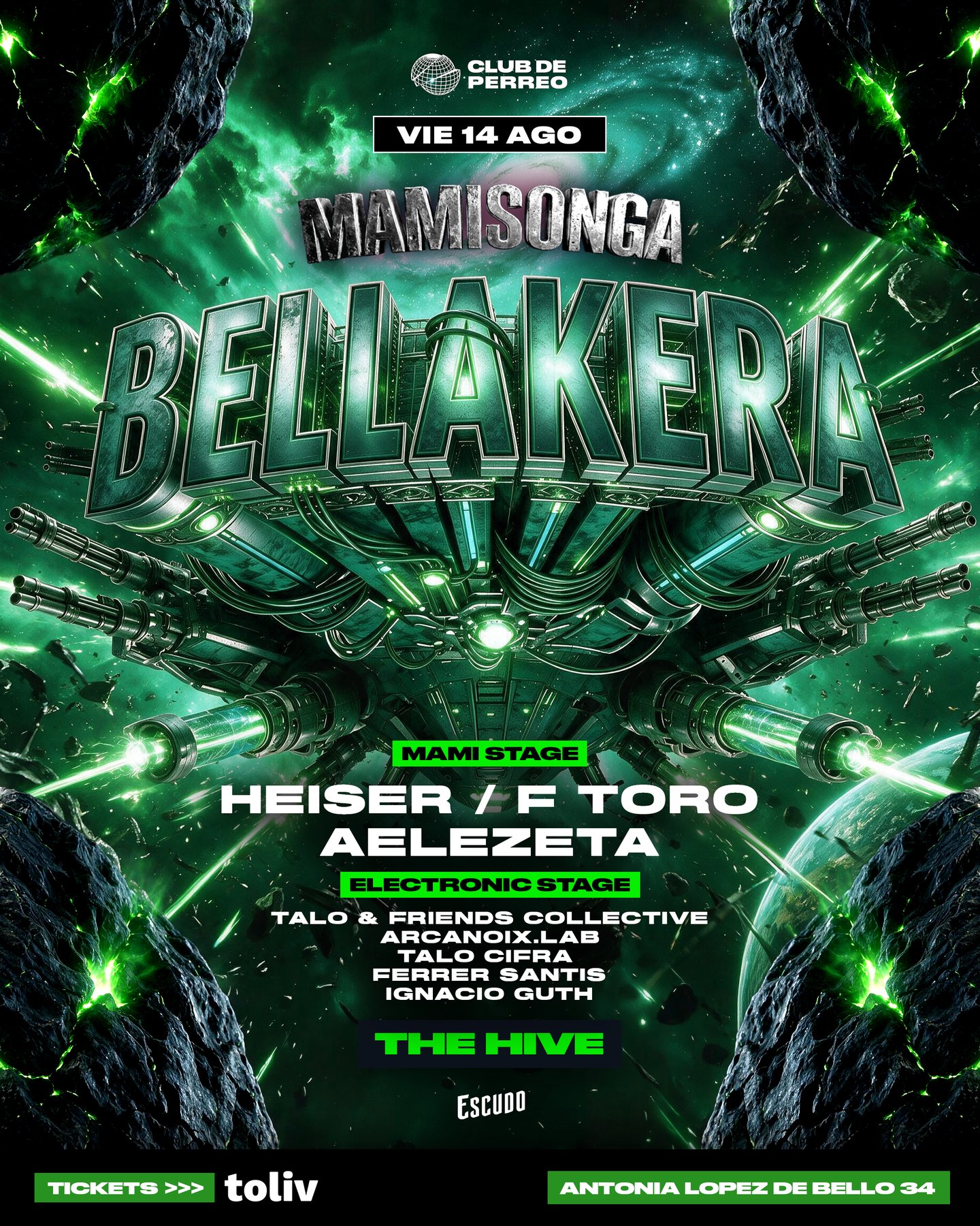 MAMISONGA / VIERNES 14 AGOSTO / THE HIVE