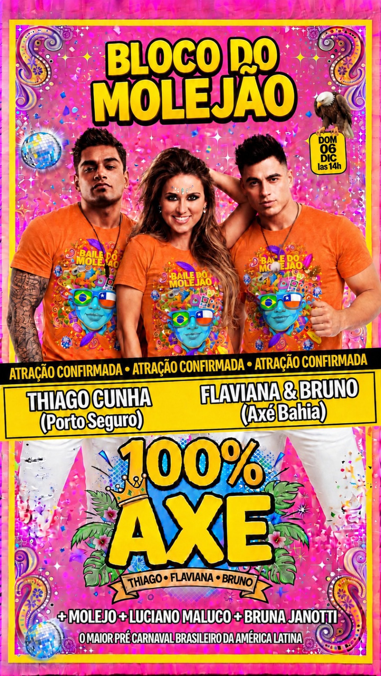 BLOCO DO MOLEJAO — PRECARNAVAL BRASILEIRO AXE EN CHILE!