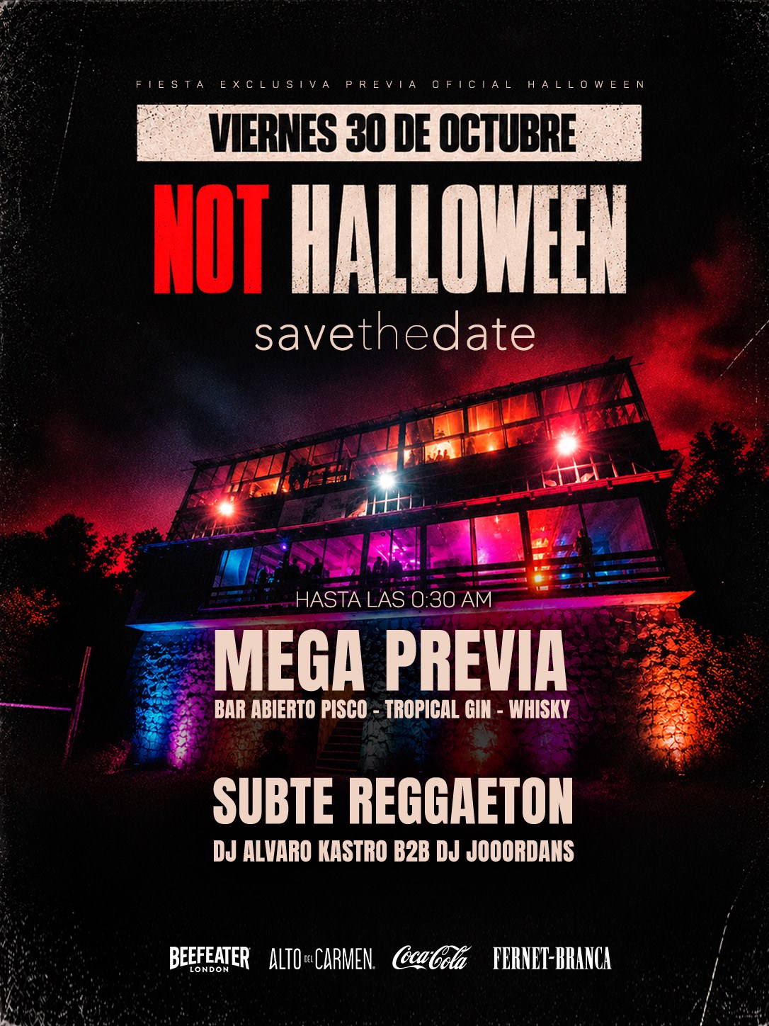 NOT HALLOWEEN - VIERNES 30 DE OCT