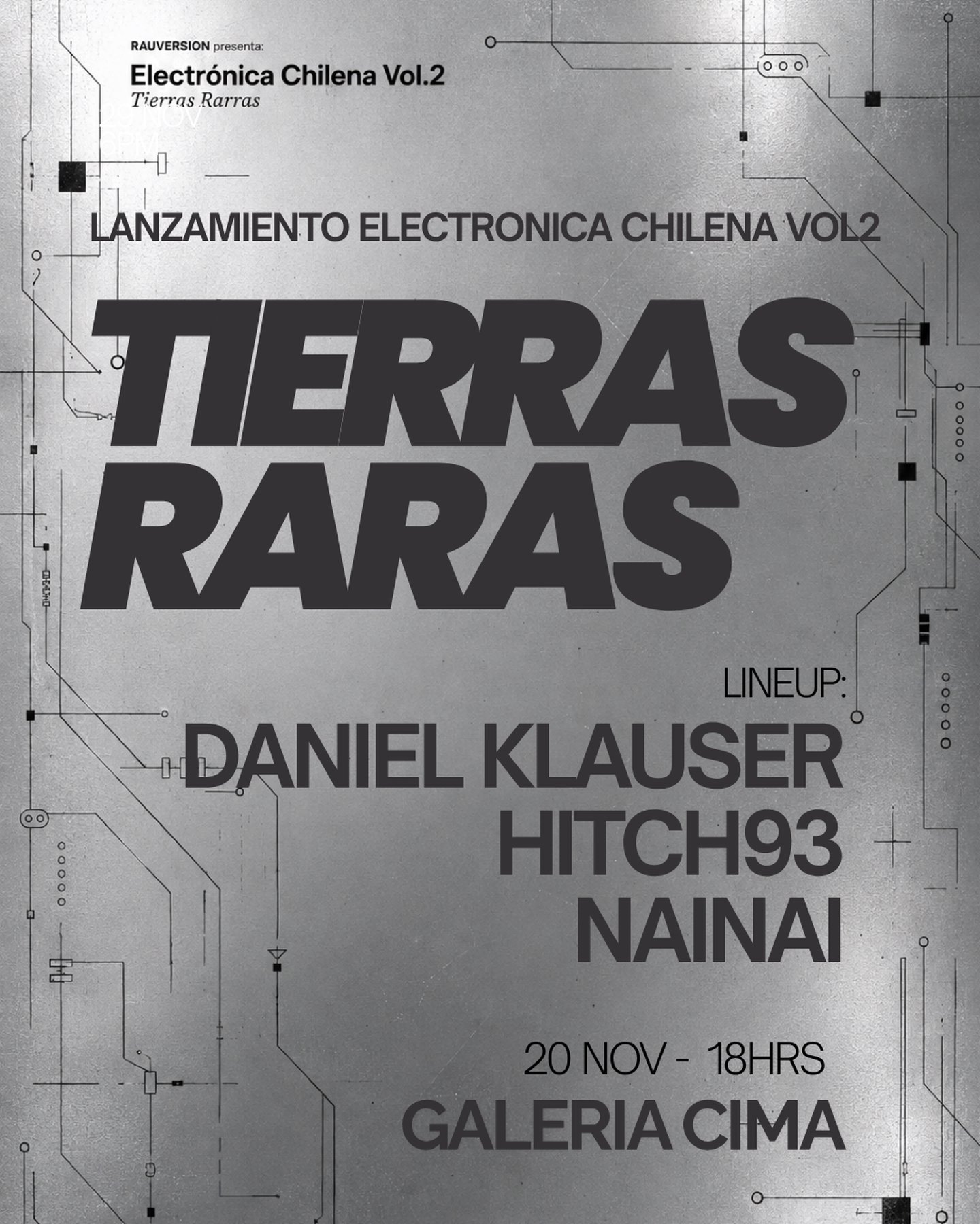 Lanzamiento Electrónica Chilena Vol. 2: Tierras Raras - RAUVERSION