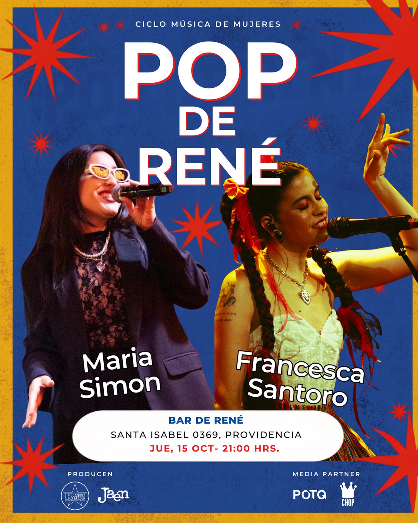 Pop de René con Maria Simon y Francesca Santoro