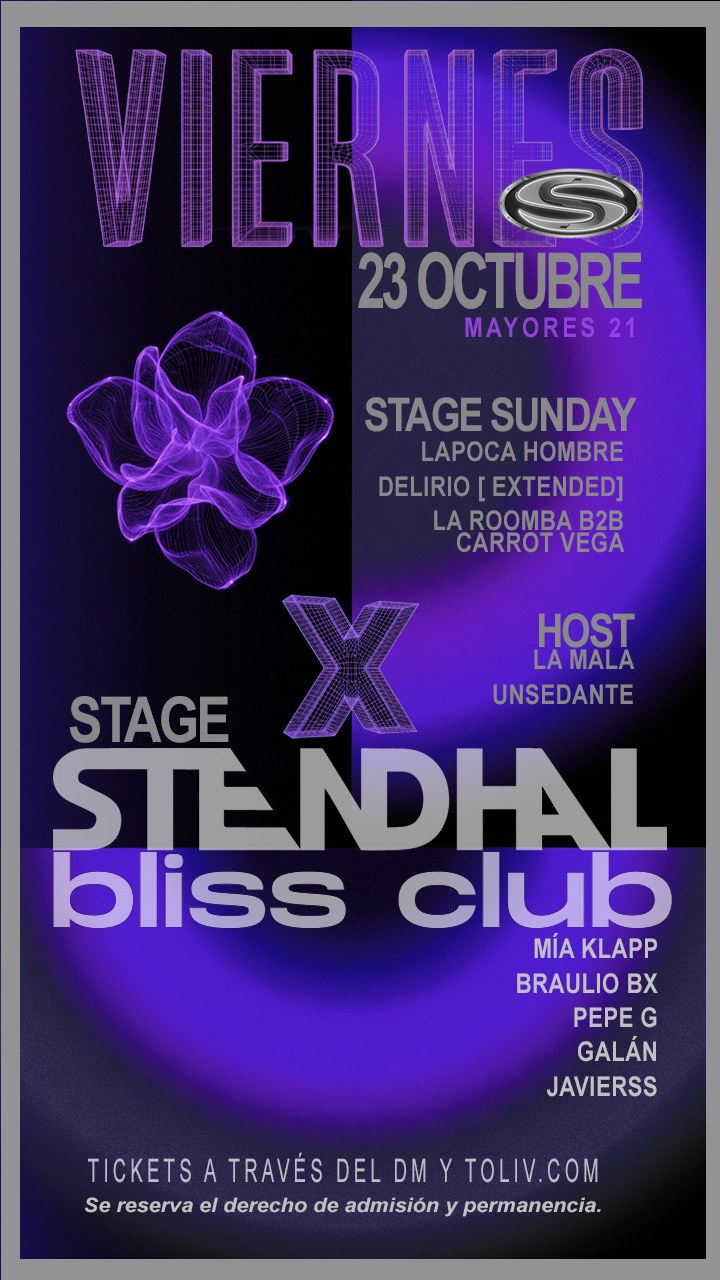 VIERNES X STENDHAL BLISS CLUB