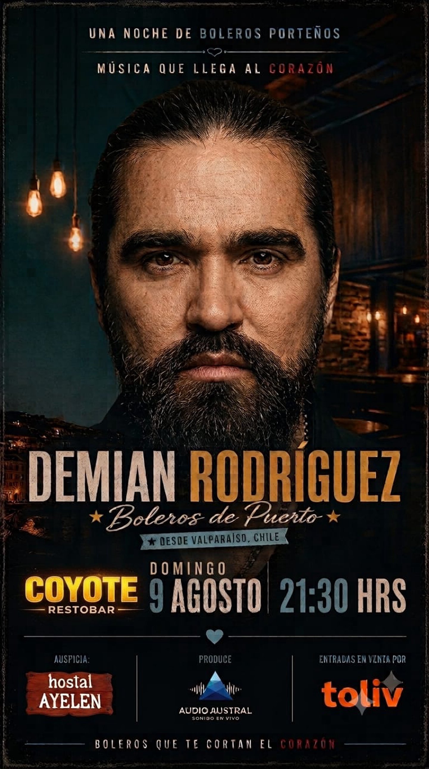 Demian Rodriguez " Boleros de Puerto" - Domingo 09 de agosto