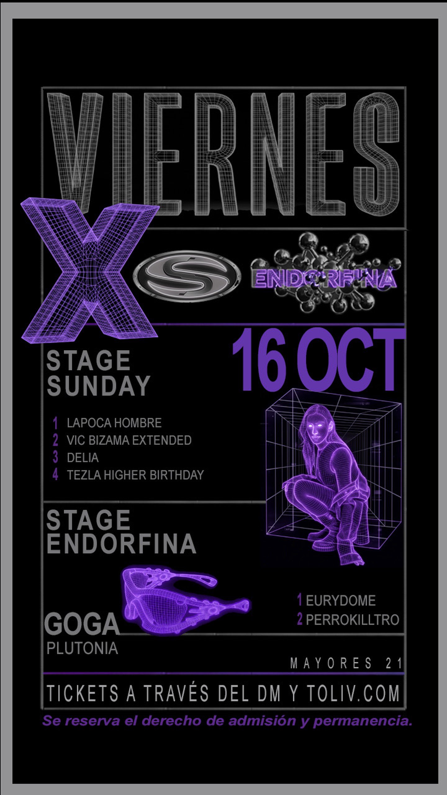 VIERNES X SUNDAY BY ENDORFINA