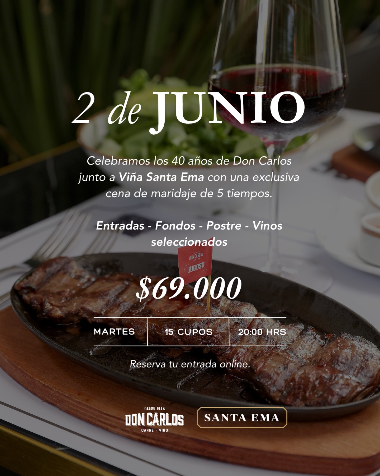 Cena de Maridaje - Santa Ema