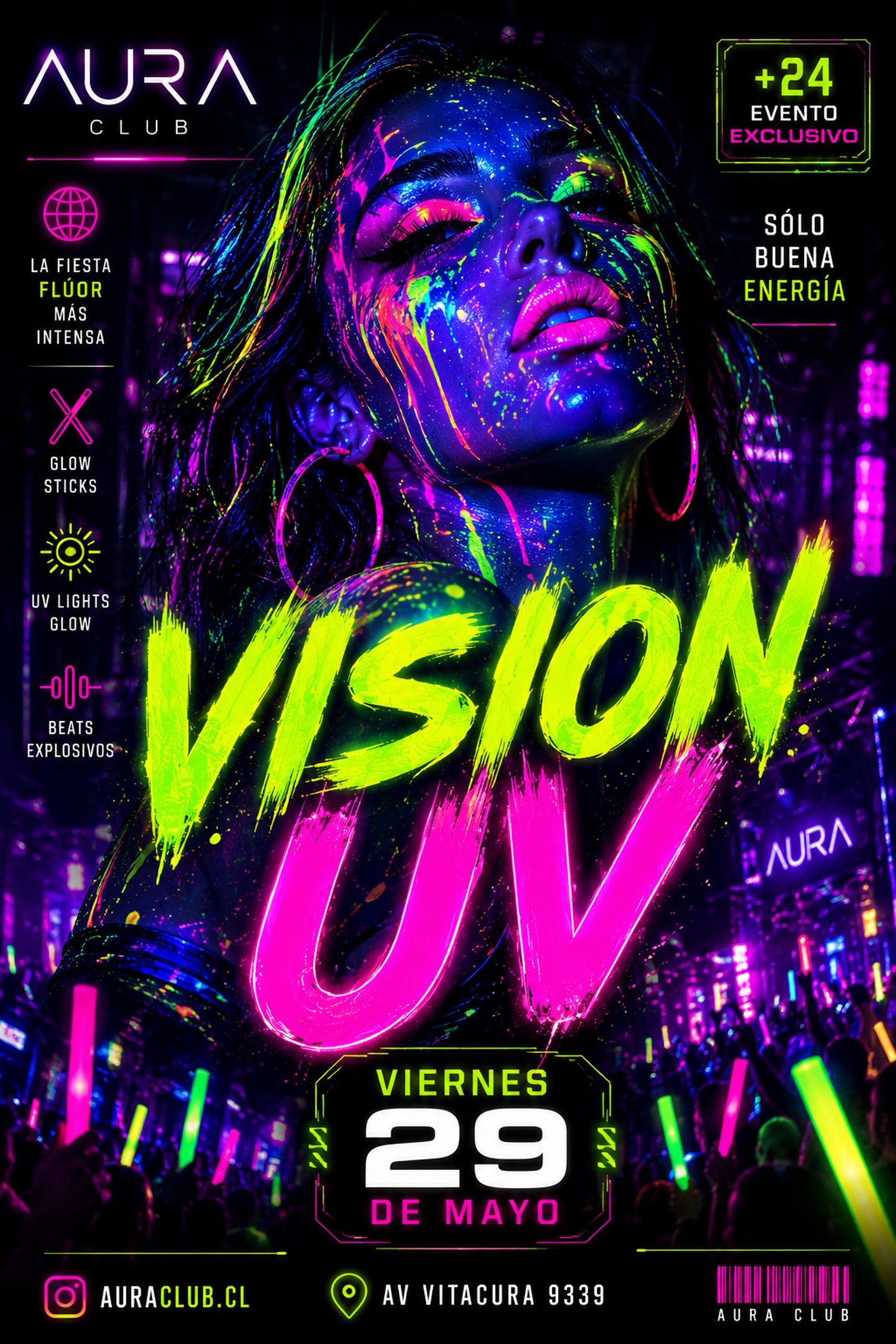 VISION UV - VIERNES 29 DE MAYO - AURA CLUB VITACURA
