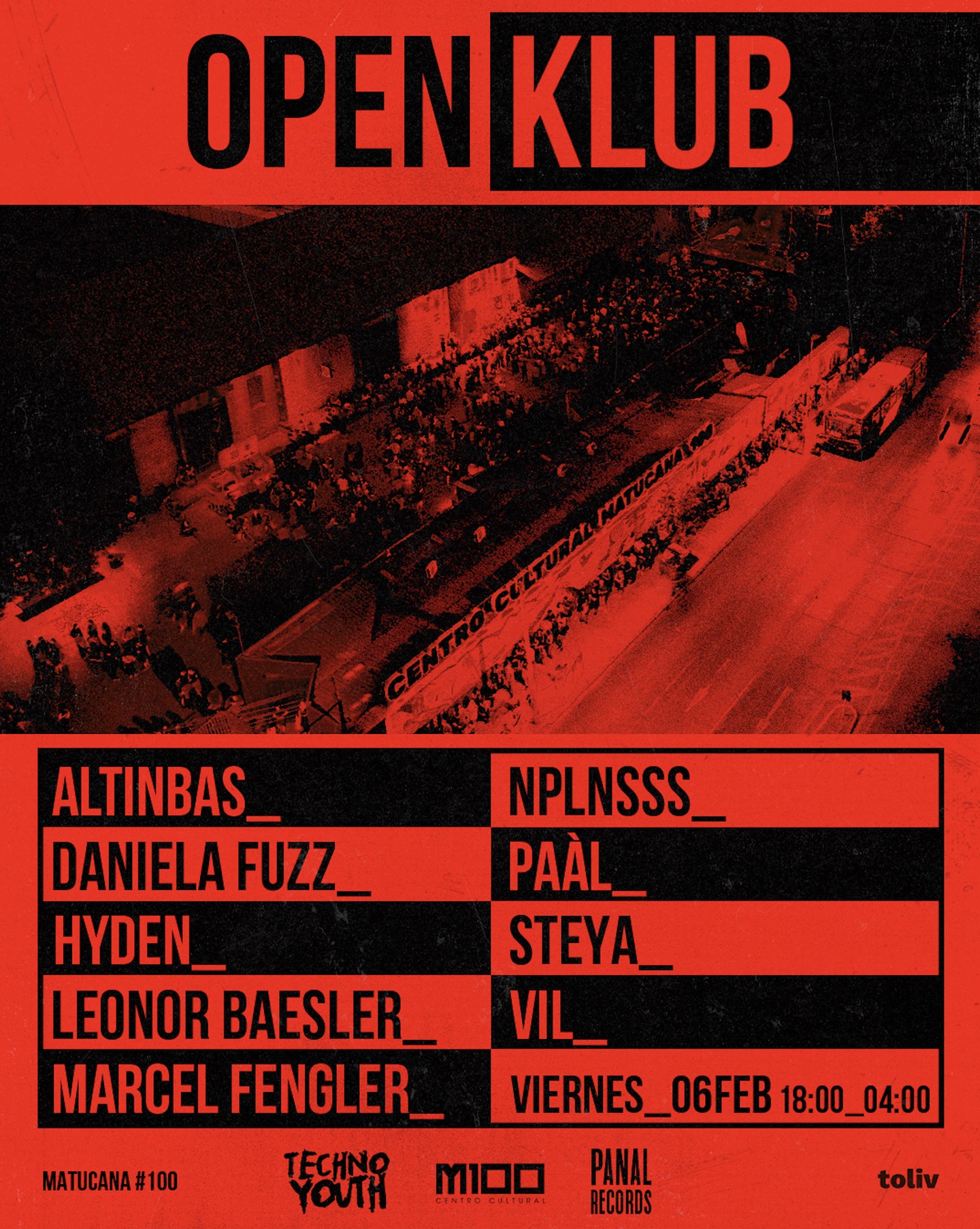 OPEN KLUB X TECHNOYOUTH & PANAL RECORDS