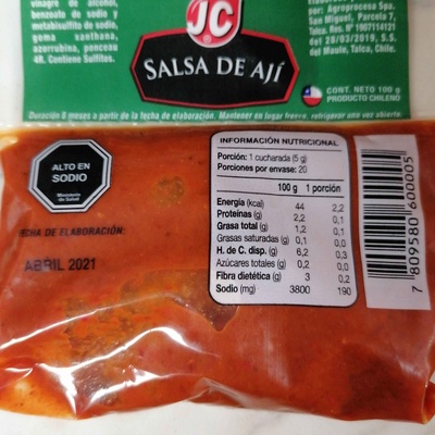Ají en Sobre en Donde Nachito Temuco