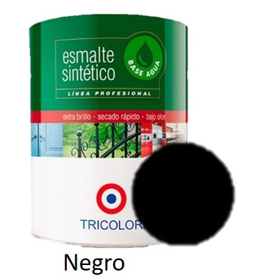 Esmalte Sintetico Base Agua Profesional 1/4 Gl (945ml) Negro - Tricolor en Rukafe Ferreteria Ñuñoa Ñuñoa