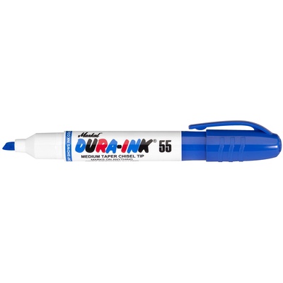 Marcador Permanente Dura-Ink 55 Punta Biselada 1.5 / 4.5mm Azul - Markal en Rukafe Ferreteria Ñuñoa Ñuñoa