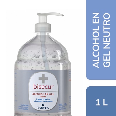 Alcohol Gel con Dispensador 1lt - Bisecure en Rukafe Ferreteria Ñuñoa Ñuñoa