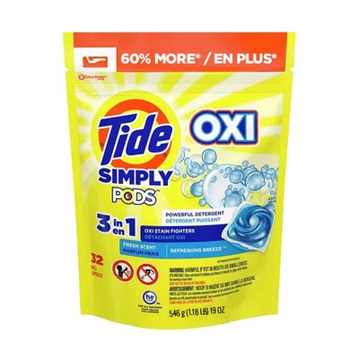 Detergente de Ropa Simply Fresh Capsulas 3 en 1 32 pods - Tide en Rukafe Ferretería Vitacura Vitacura
