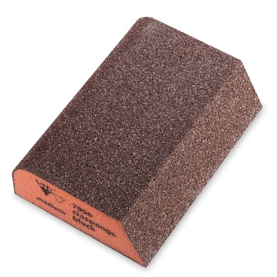 Esponja Abrasiva Bloque Combinación 98*69*26mm Media Naranja - Sia en Rukafe Ferretería Vitacura Vitacura