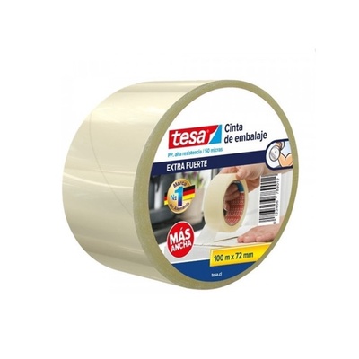Cinta de Embalaje Extra Fuerte Transparente 72mm x 100mts - tesa en Rukafe Ferretería Vitacura Vitacura