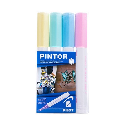 Set Marcador Pintor Fino 4un Amarillo Pastel, Verde Pastel, Azul Pastel - Pilot en Rukafe Ferretería Vitacura Vitacura